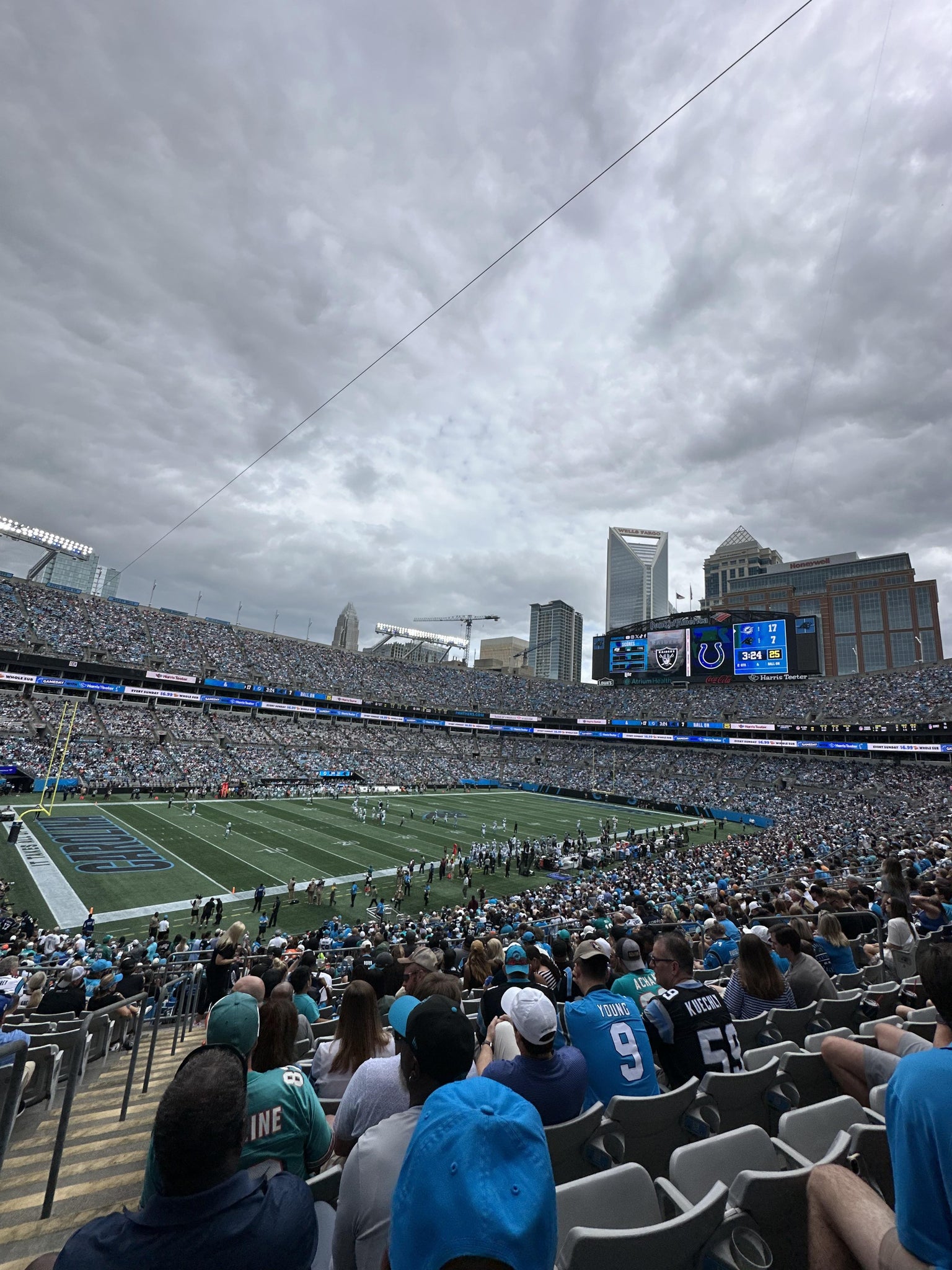 Real Fan View taken from Section 349 at Bank of America Stadium by Mark P