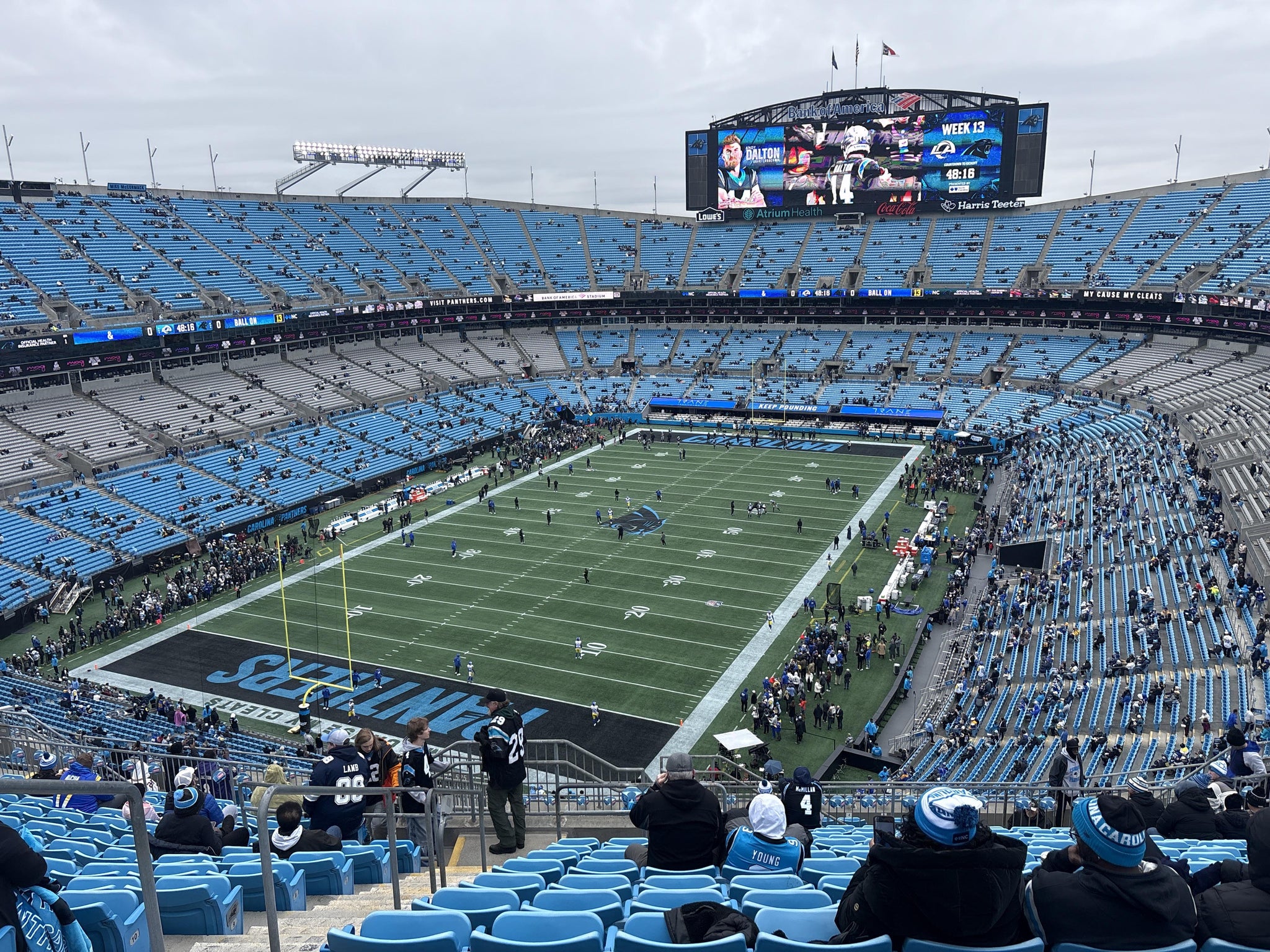 Vue réelle des fans prise de la Section 524 au site Bank of America Stadium par Jonathan W