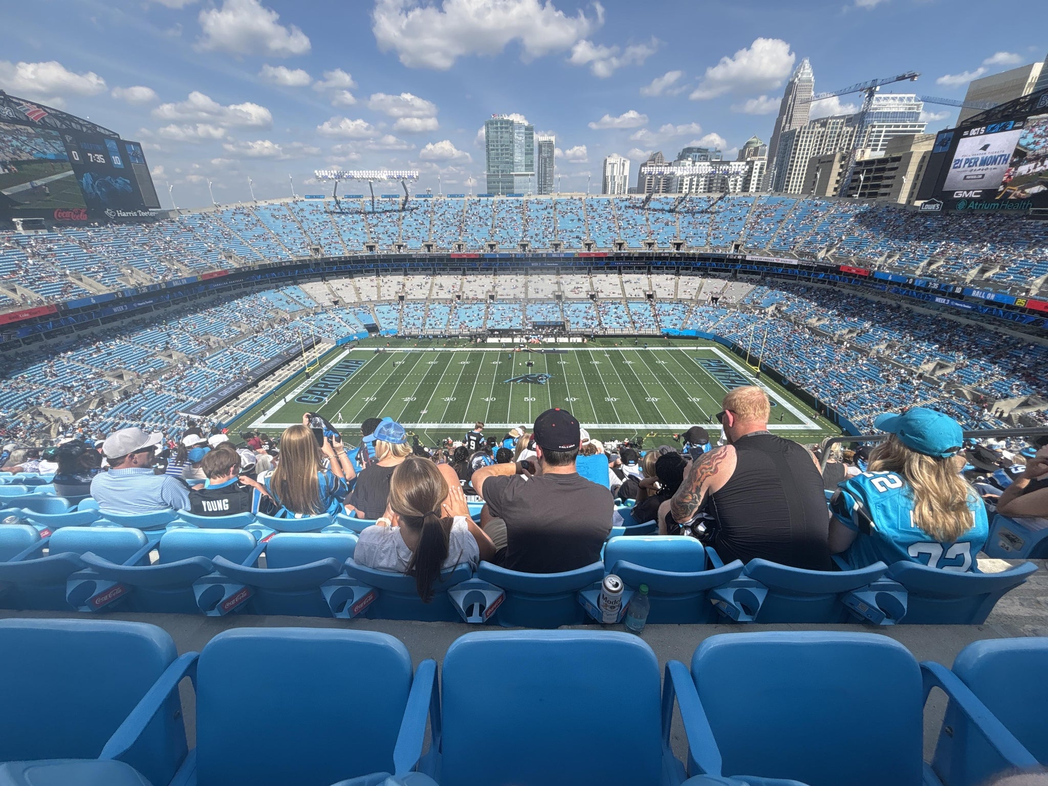 Real Fan View taken from Section 542 at Bank of America Stadium by Emily C