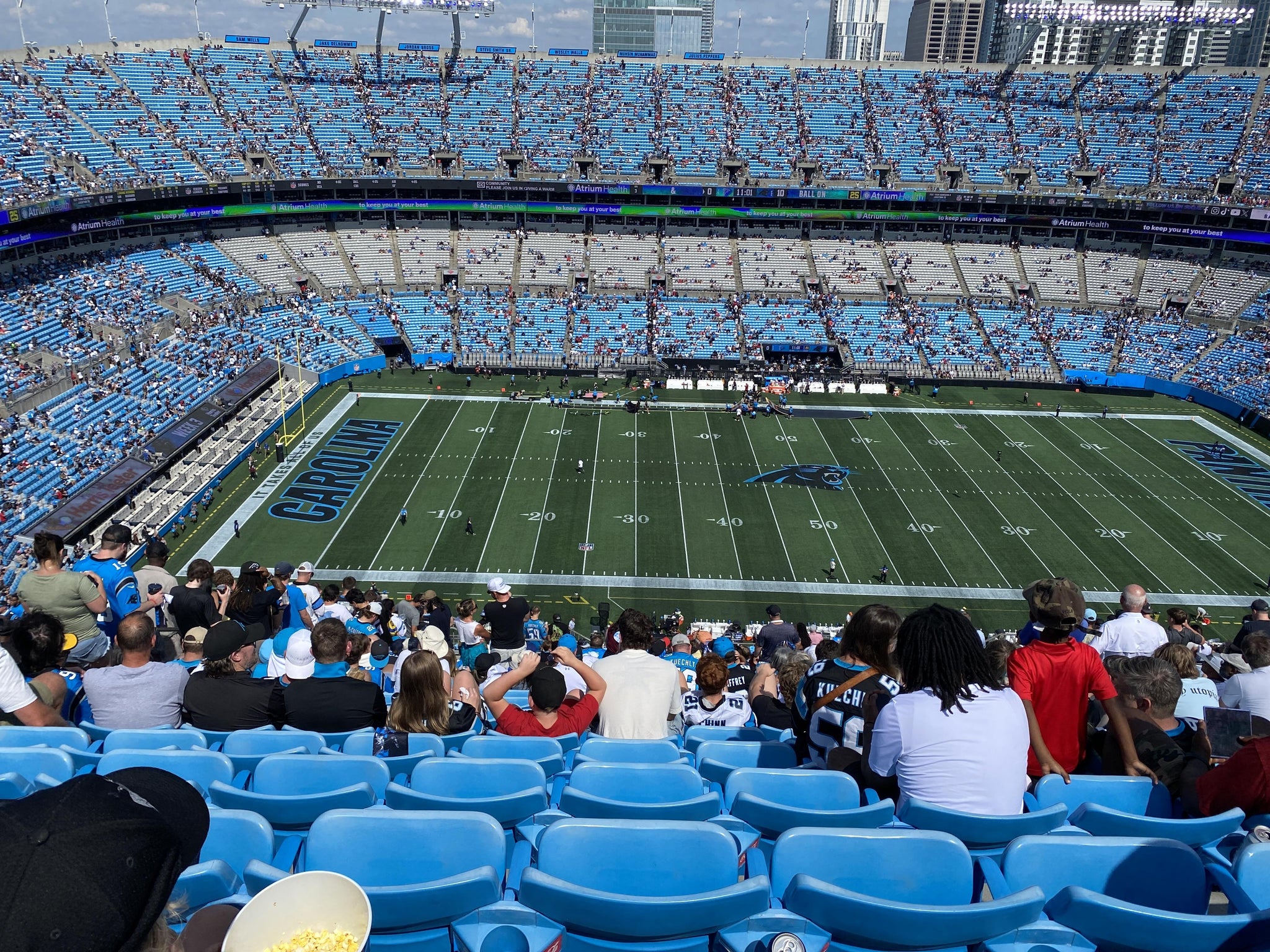 Real Fan View taken from Section 543 at Bank of America Stadium by Jordan S