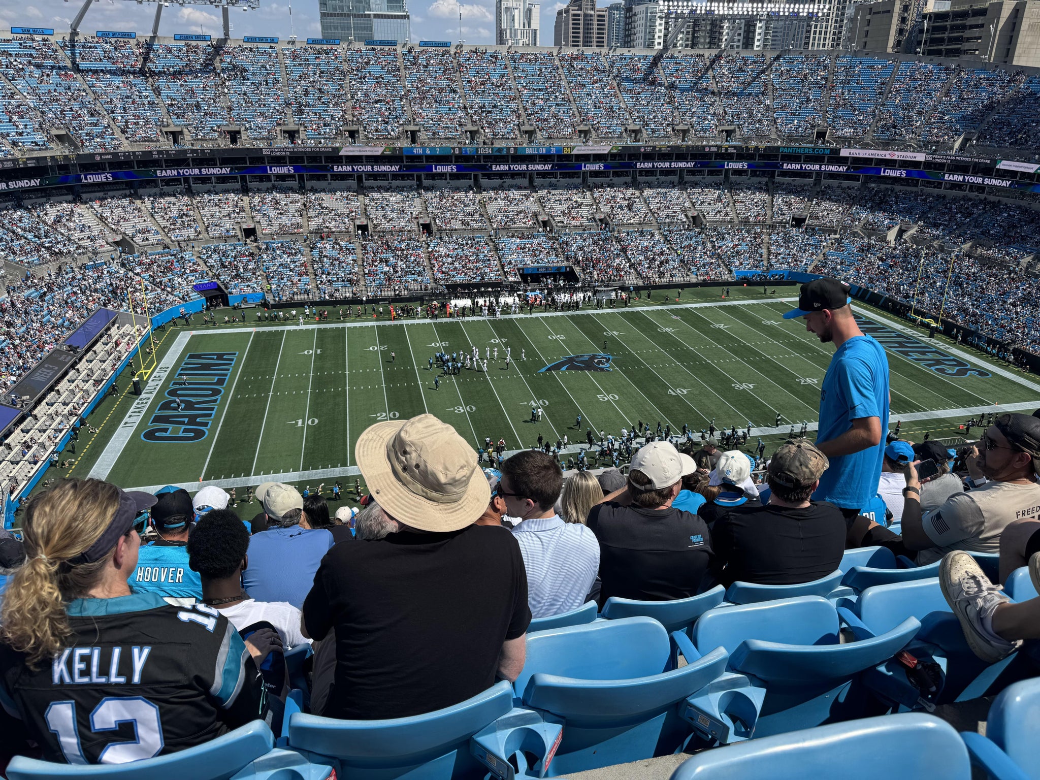 Real Fan View taken from Section 544 at Bank of America Stadium by Sean W