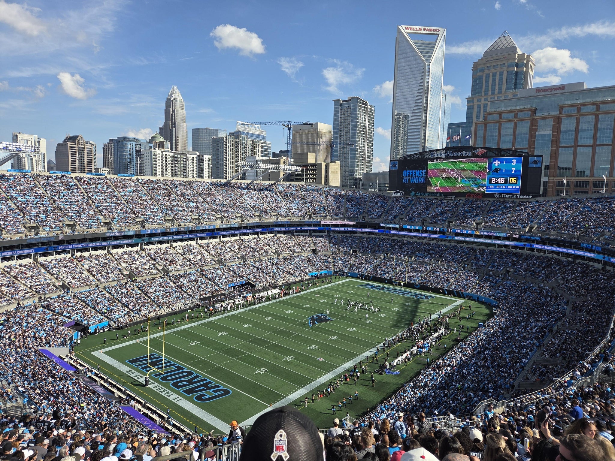 Real Fan View taken from Section 549 at Bank of America Stadium by Amanda S