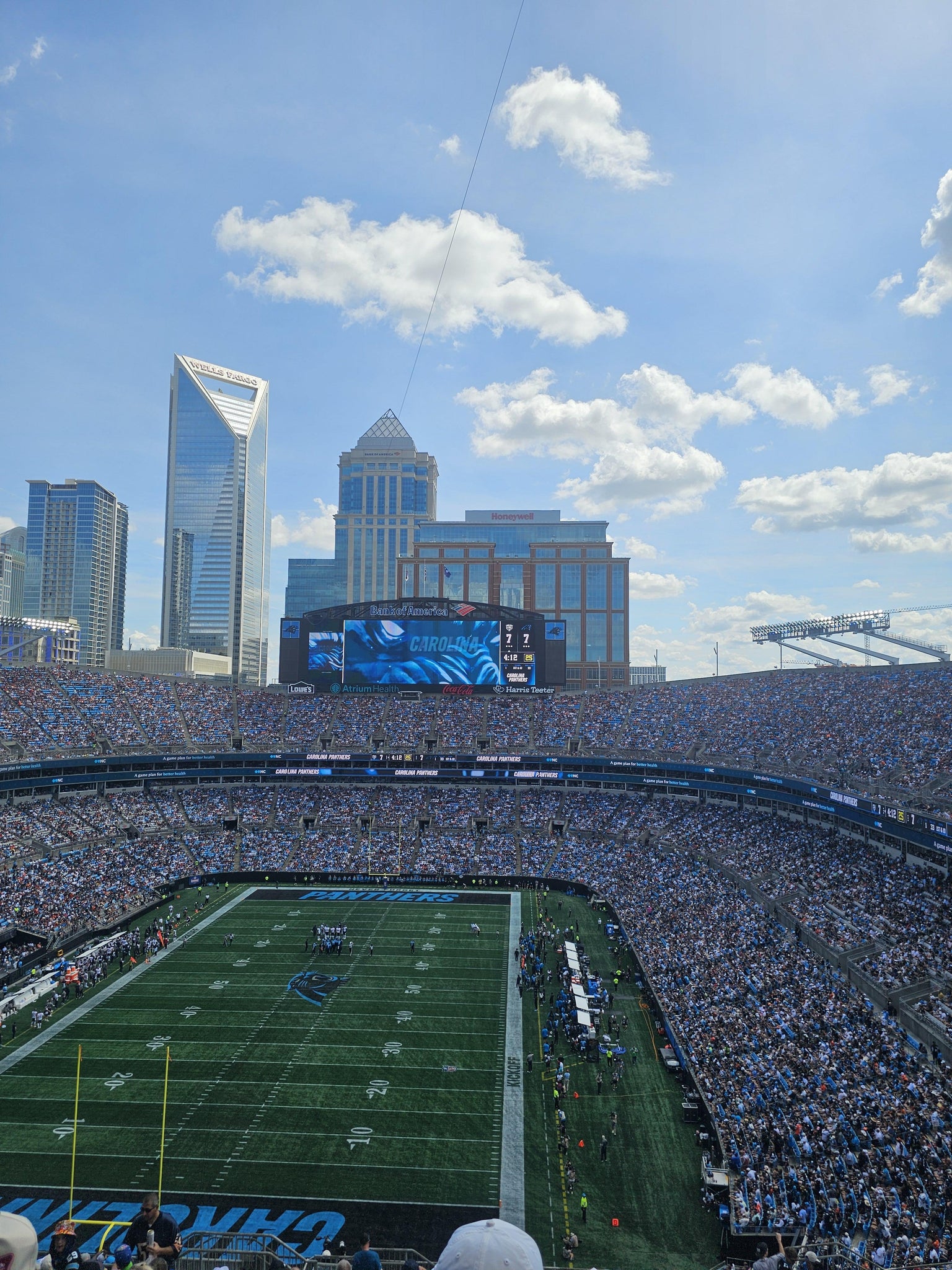 Real Fan View taken from Section 553 at Bank of America Stadium by Seneca C