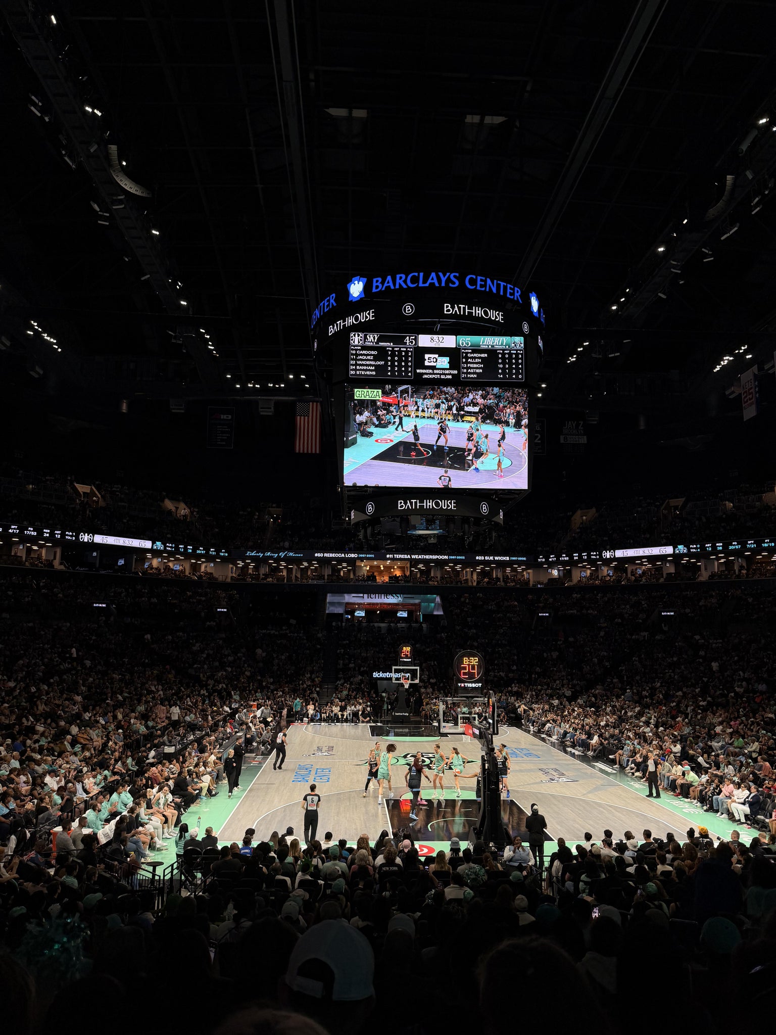 Real Fan View taken from Section 1 at Barclays Center by Marco C