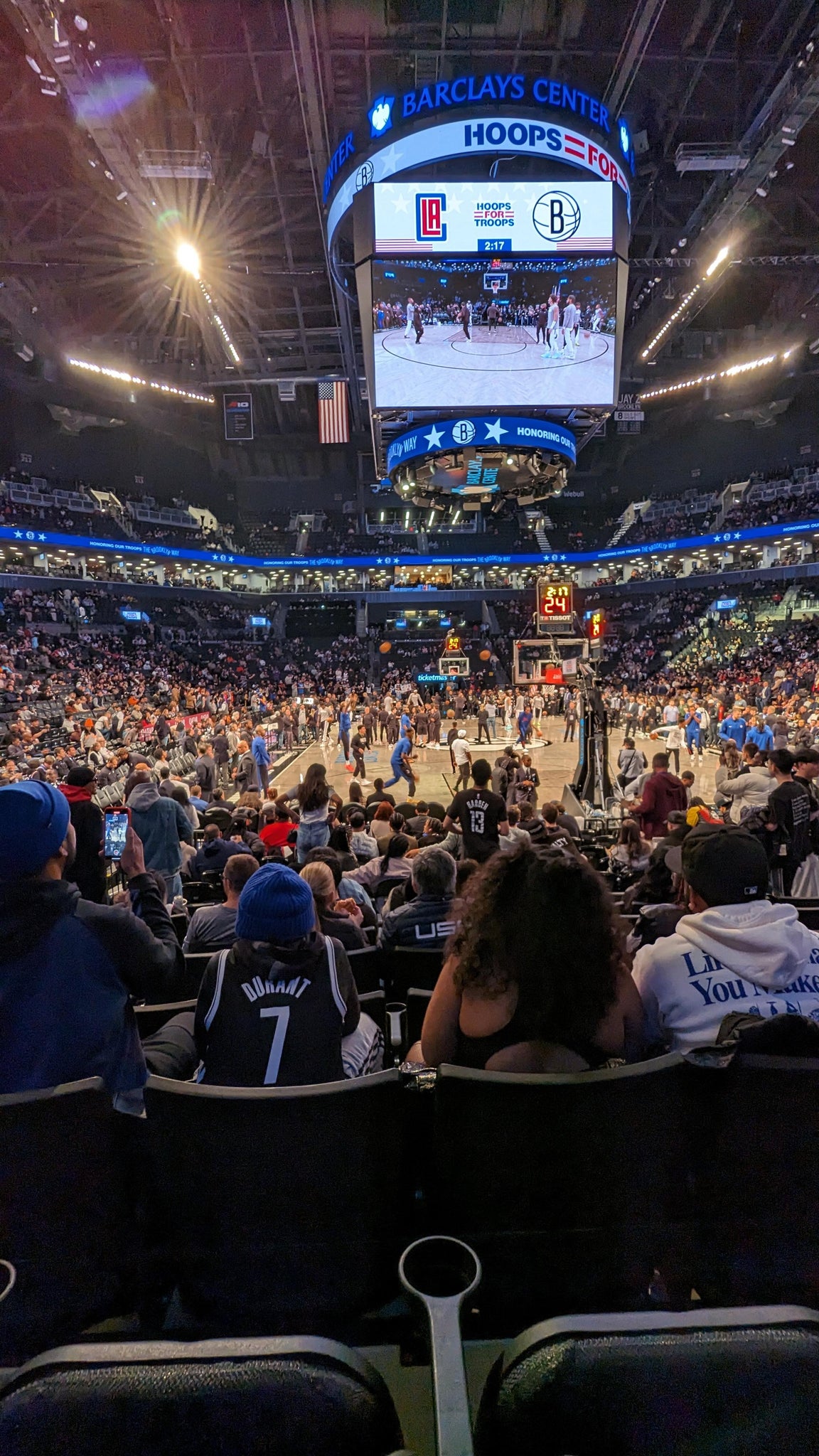 Real Fan View taken from Section 1 at Barclays Center by Harry C