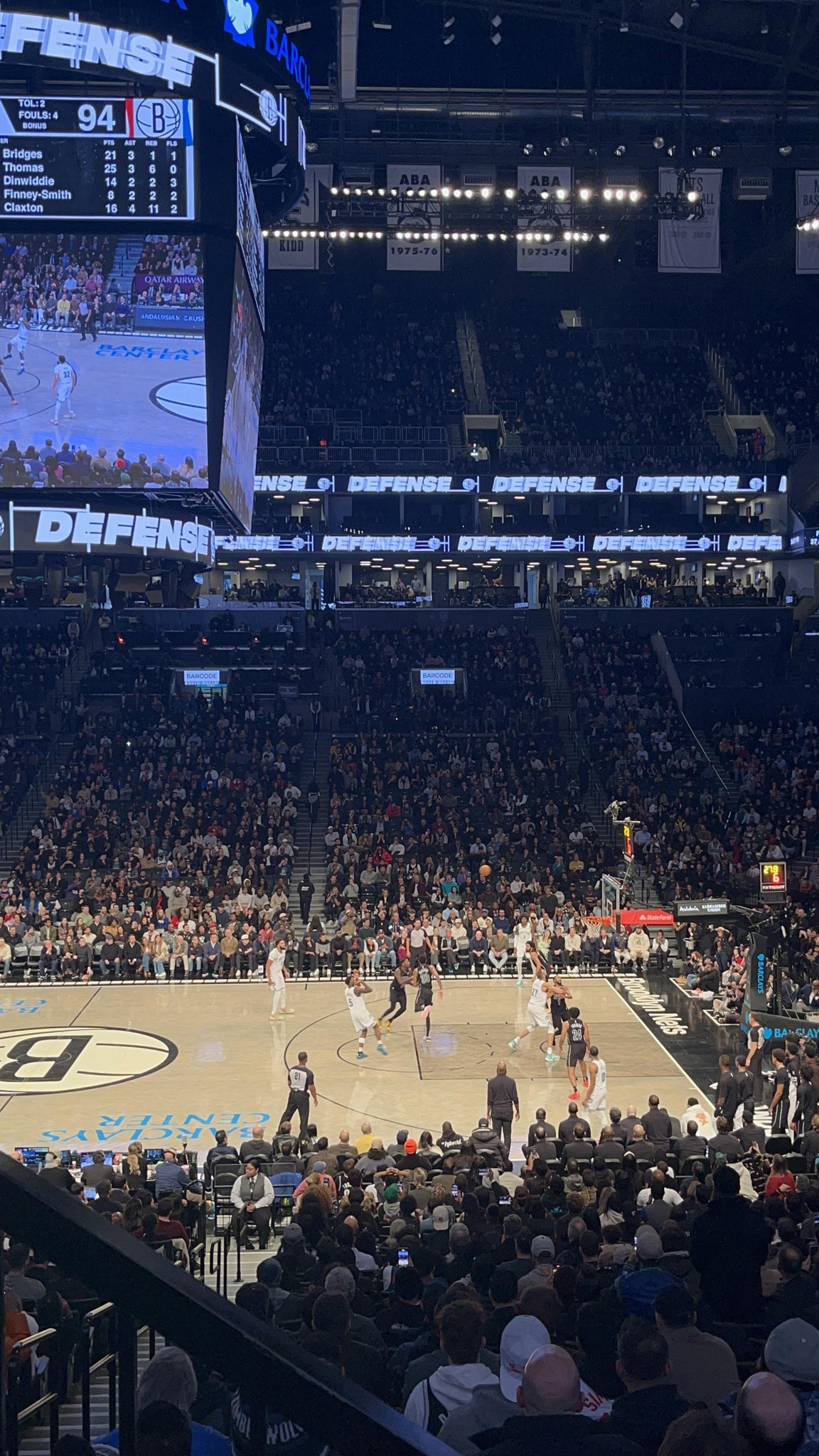 Real Fan View taken from Section 107 at Barclays Center by Vedant P