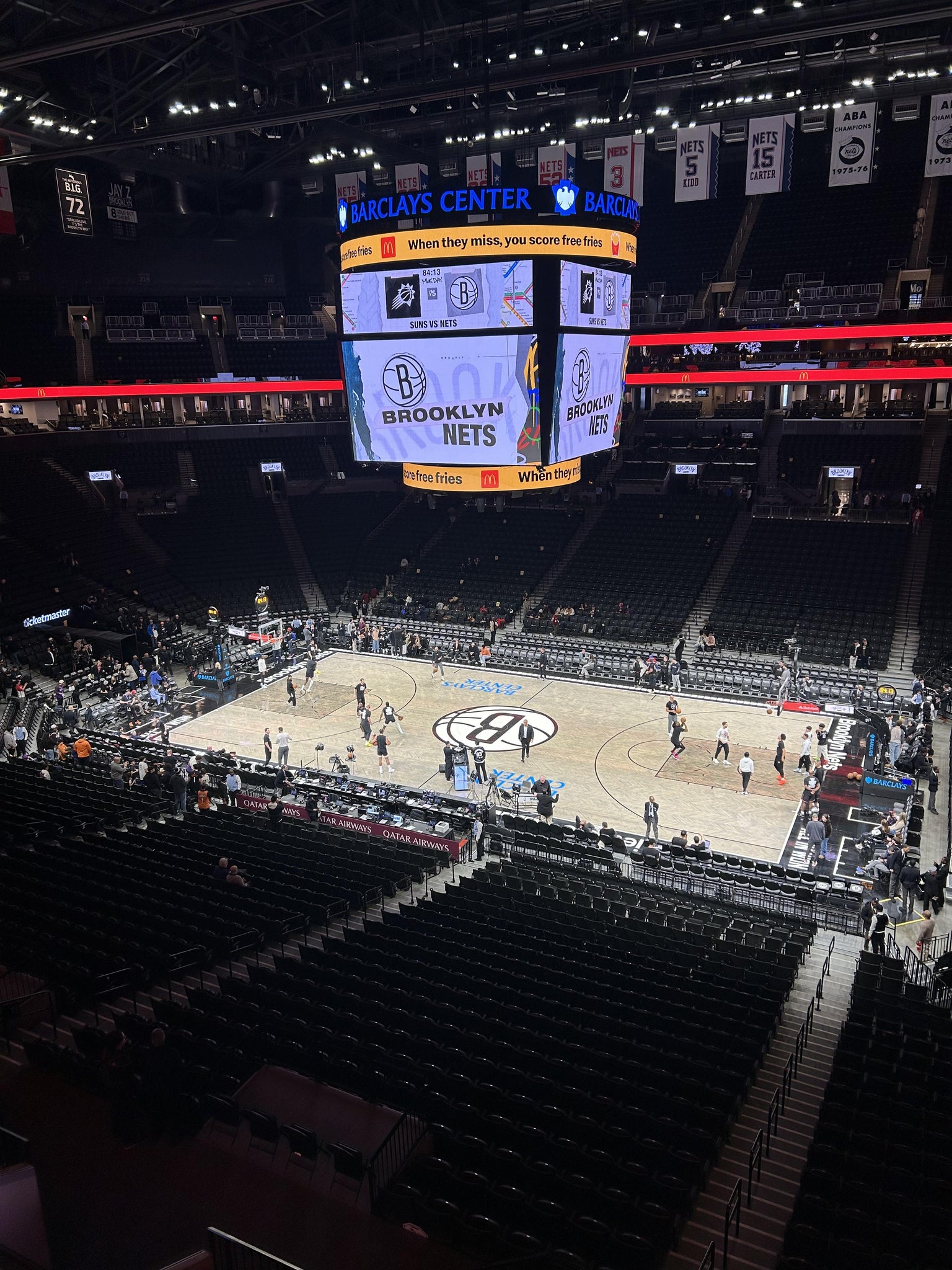 Real Fan View taken from The ROW 3 at Barclays Center by Mikayla R