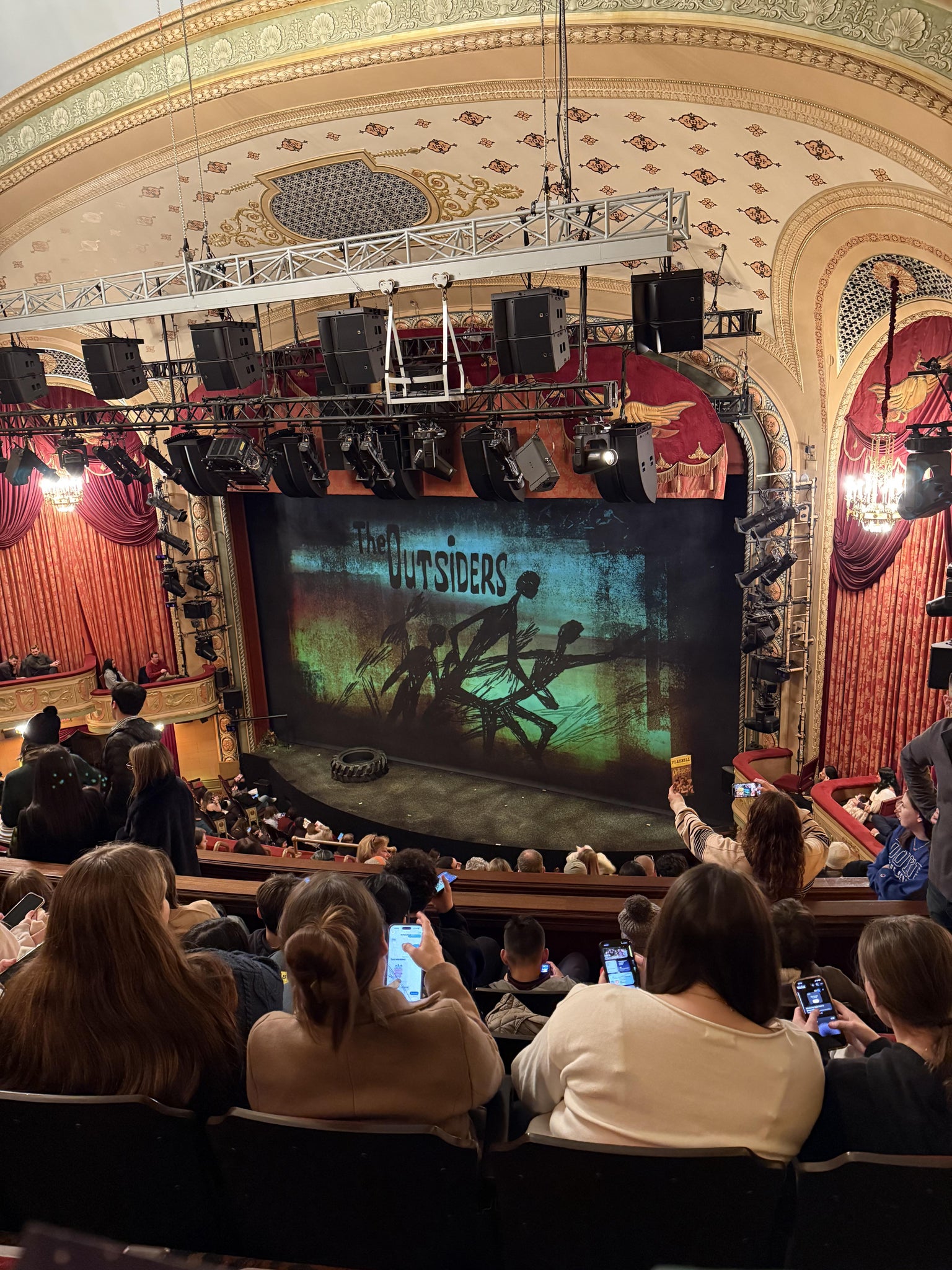Real Fan View taken from Mezz at Bernard B. Jacobs Theatre by Isobel M