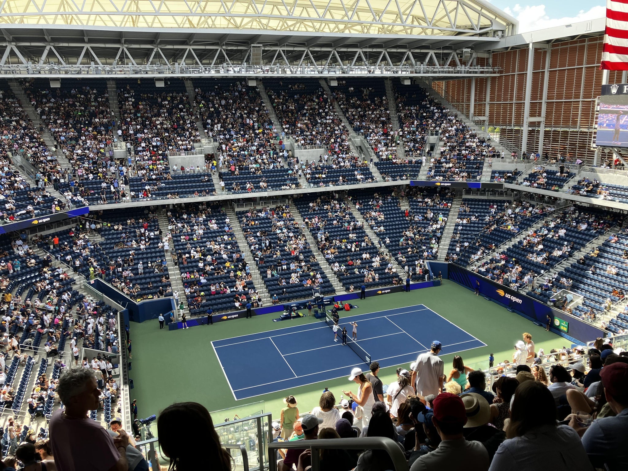 Real Fan View taken from GA Grounds at Billie Jean King National Tennis Center by Michael M