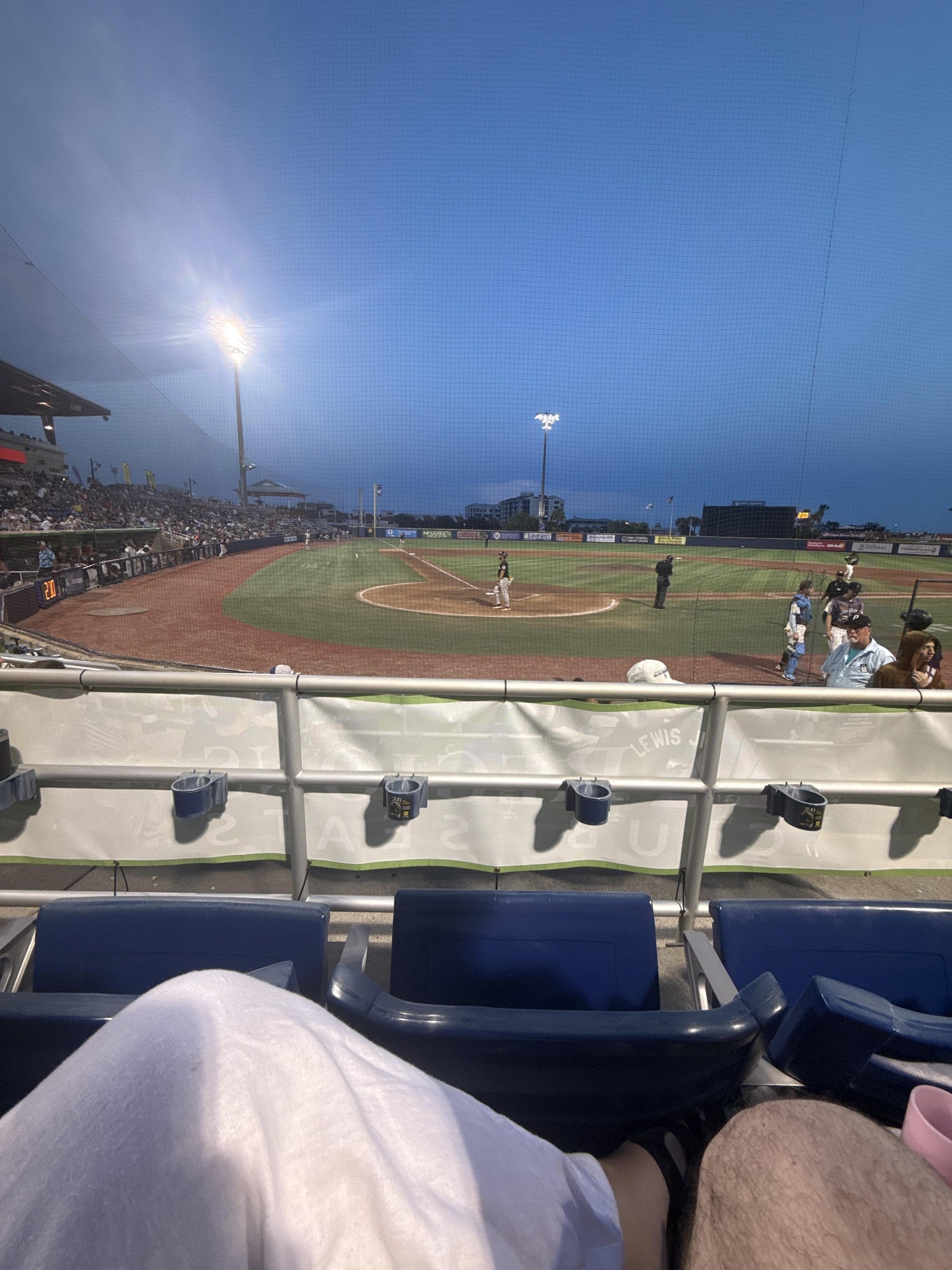 Real Fan View taken from Section 102 at Blue Wahoos Stadium by Michaela S