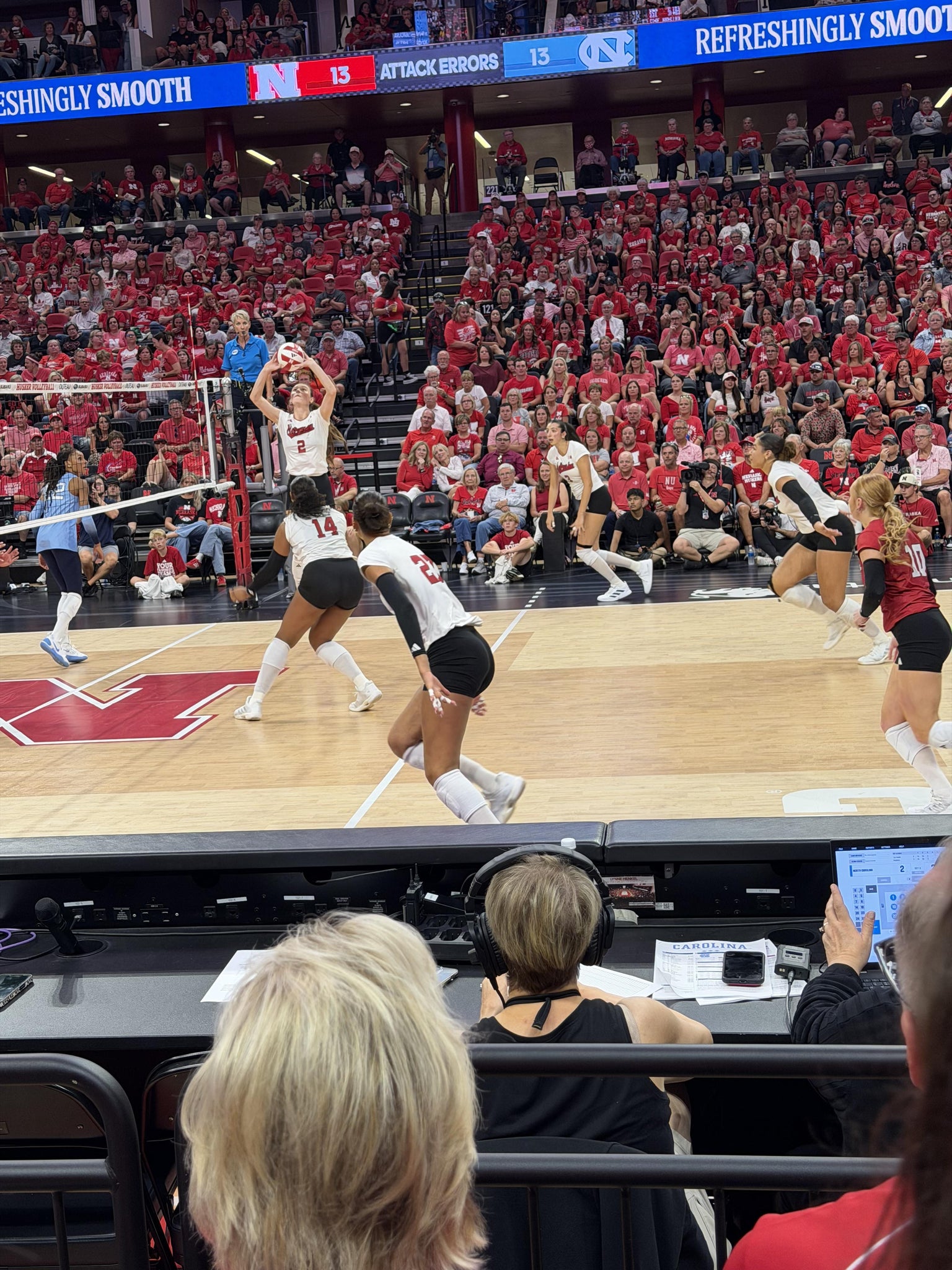 Real Fan View taken from Section 107 at Bob Devaney Sports Center by Brenda K
