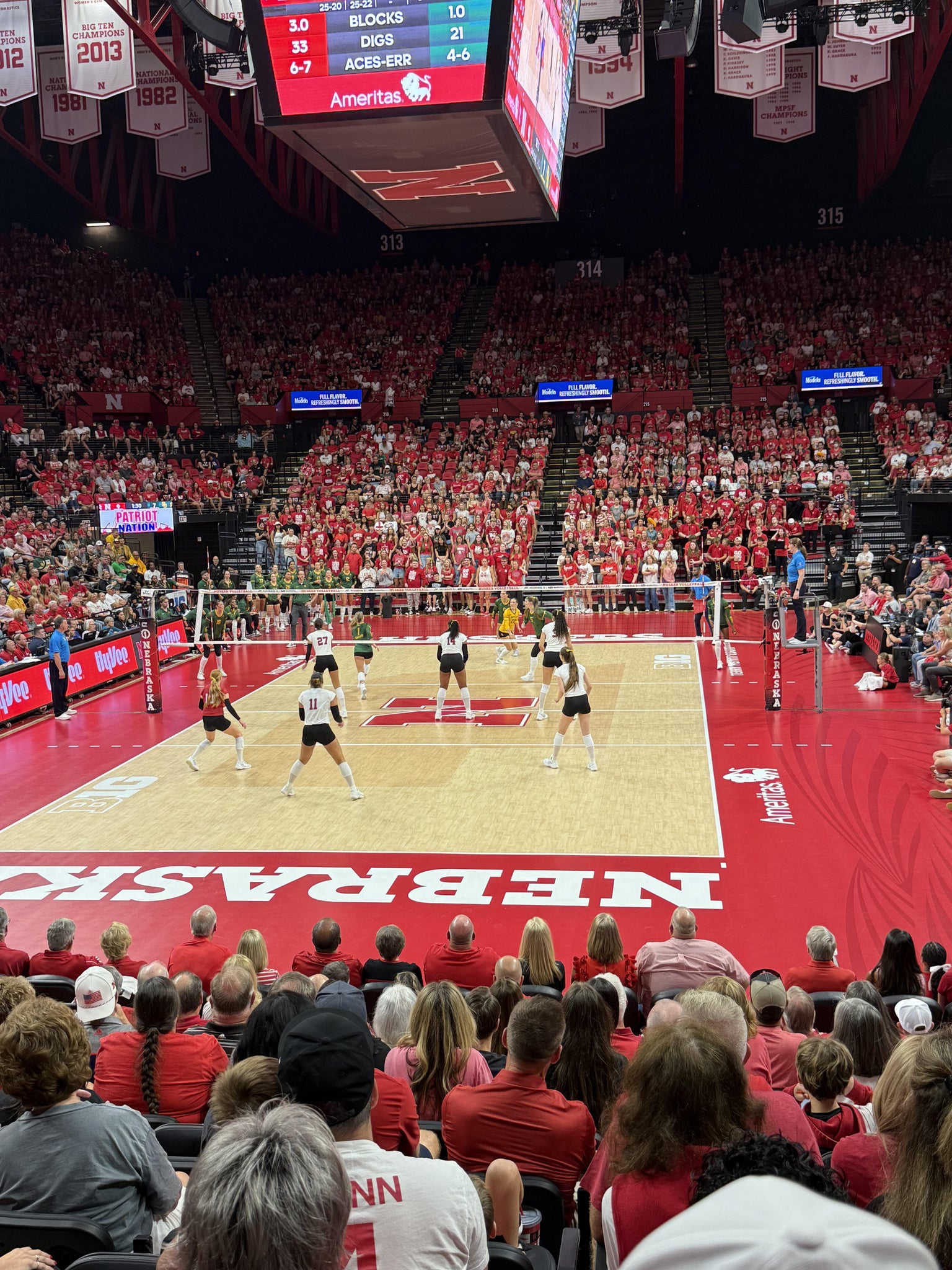 Real Fan View taken from Section 201 at Bob Devaney Sports Center by Steven G