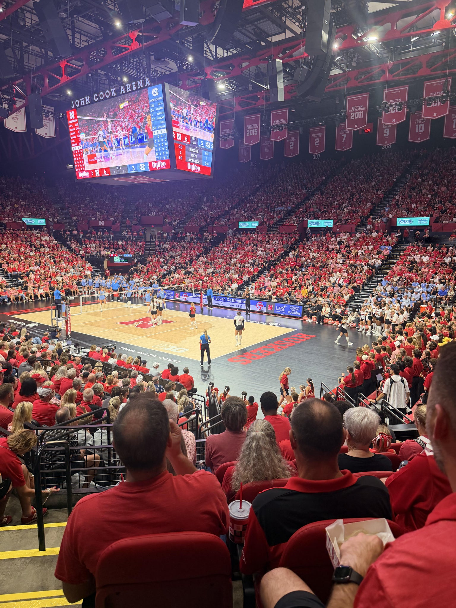 Real Fan View taken from Section 216 at Bob Devaney Sports Center by Valerie V