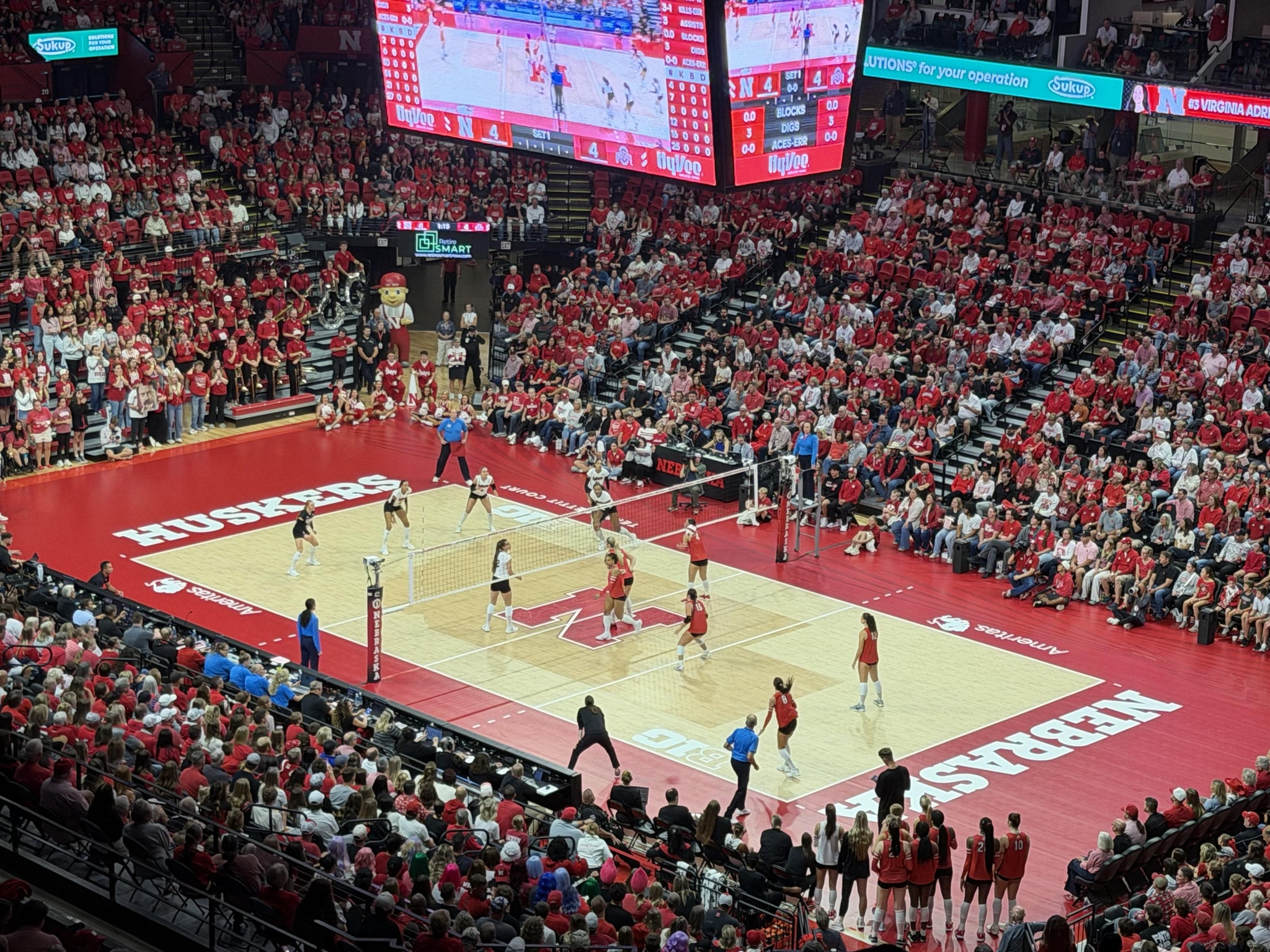 Real Fan View taken from Section 305 at Bob Devaney Sports Center by Gabriela W