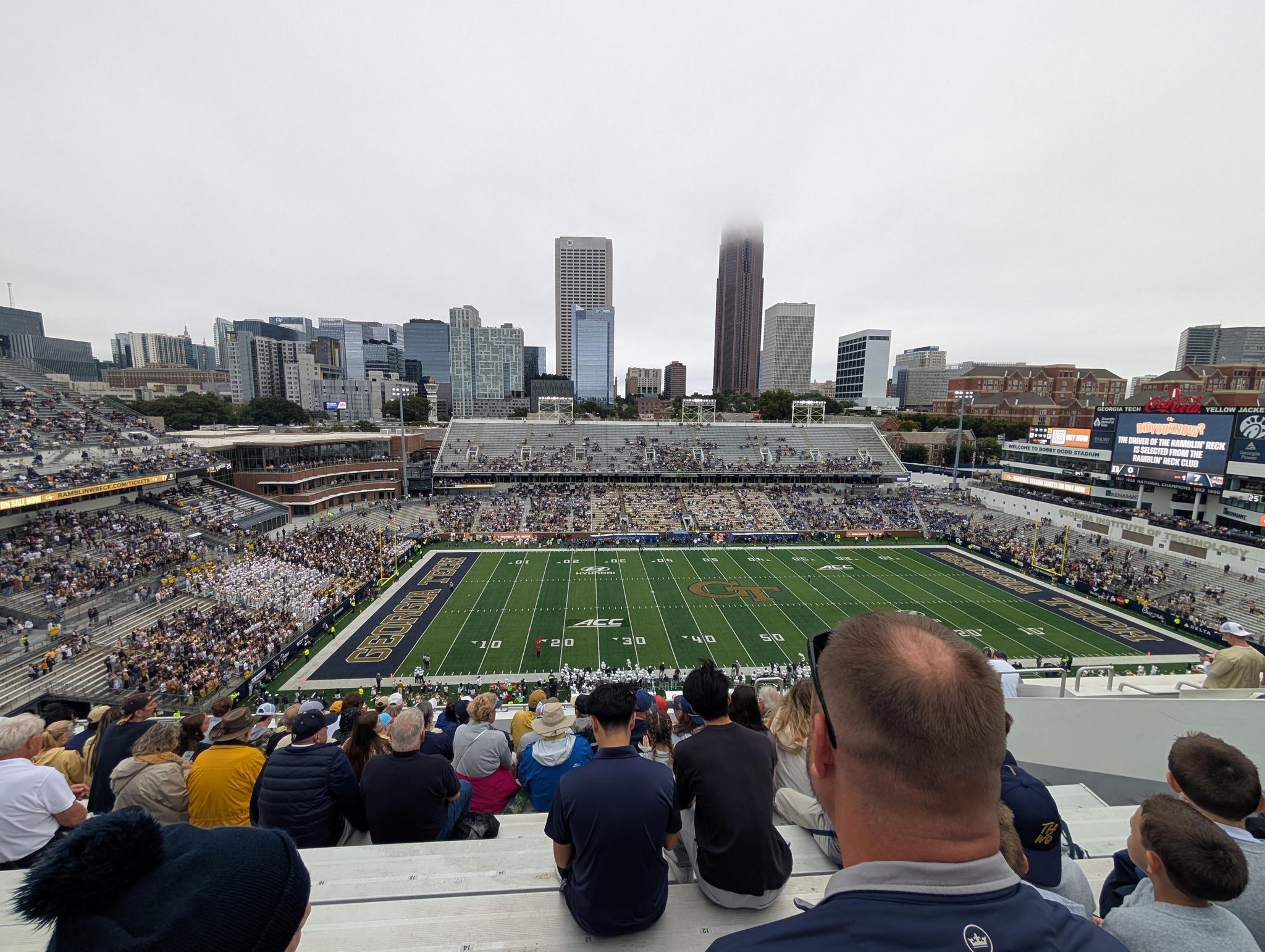 Real Fan View taken from 205 Upper at Bobby Dodd Stadium by Isaac H