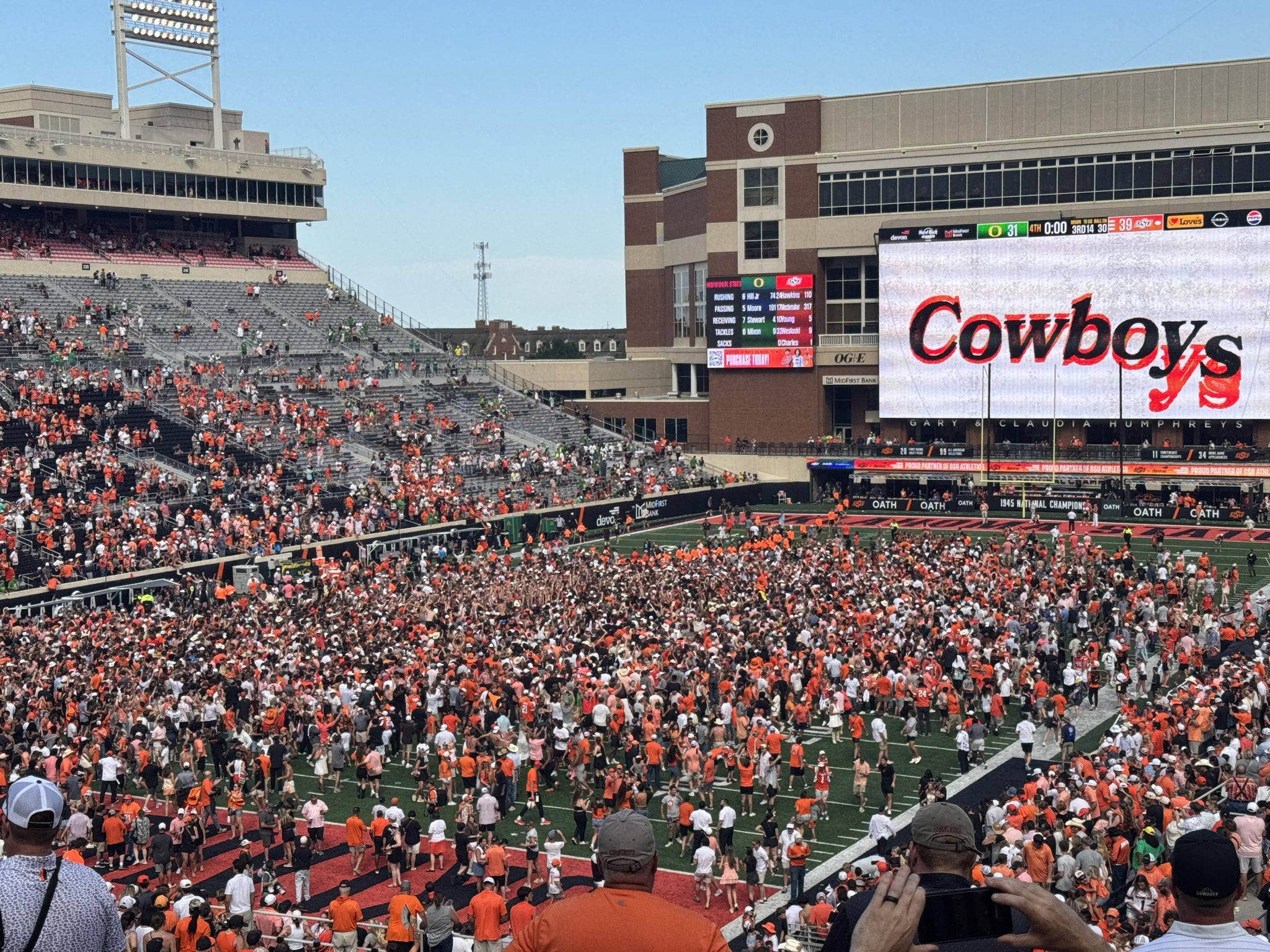 Real Fan View taken from Section 216 at Boone Pickens Stadium by Peyton A