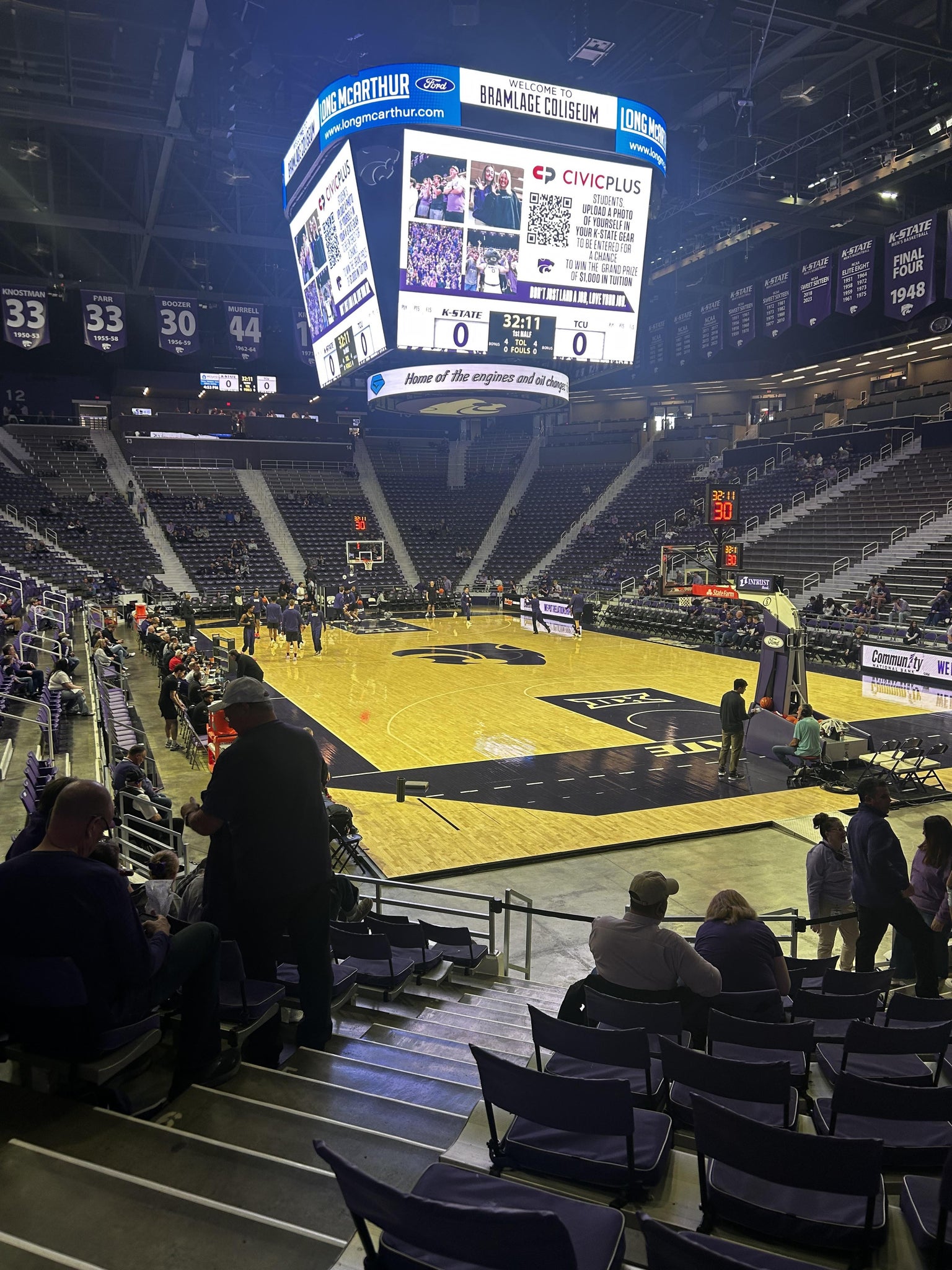 Real Fan View taken from Section 1 at Bramlage Coliseum by Viola B