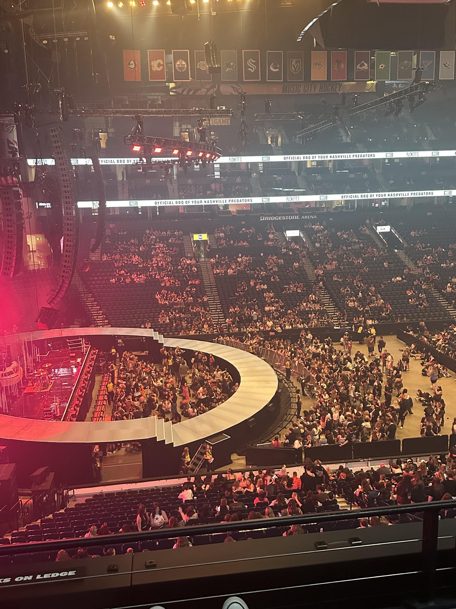 Real Fan View taken from Section 214 at Bridgestone Arena by Anonymous User
