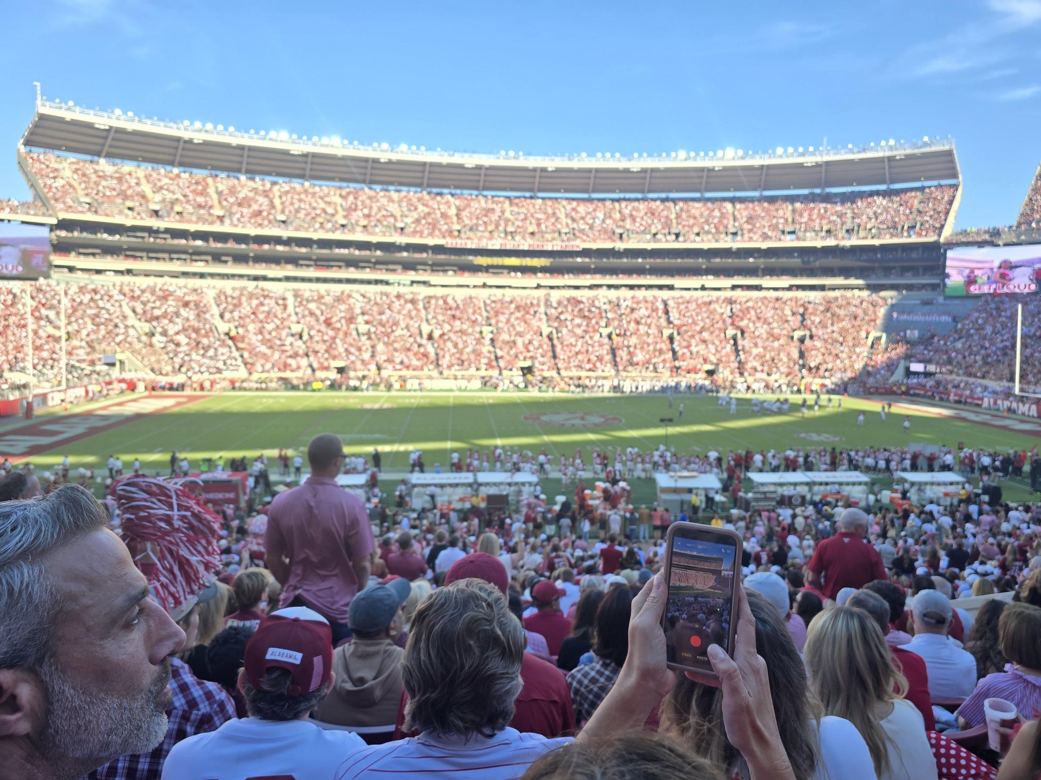 Vue réelle des fans prise de la Section 108 au site Bryant-Denny Stadium par Erik G