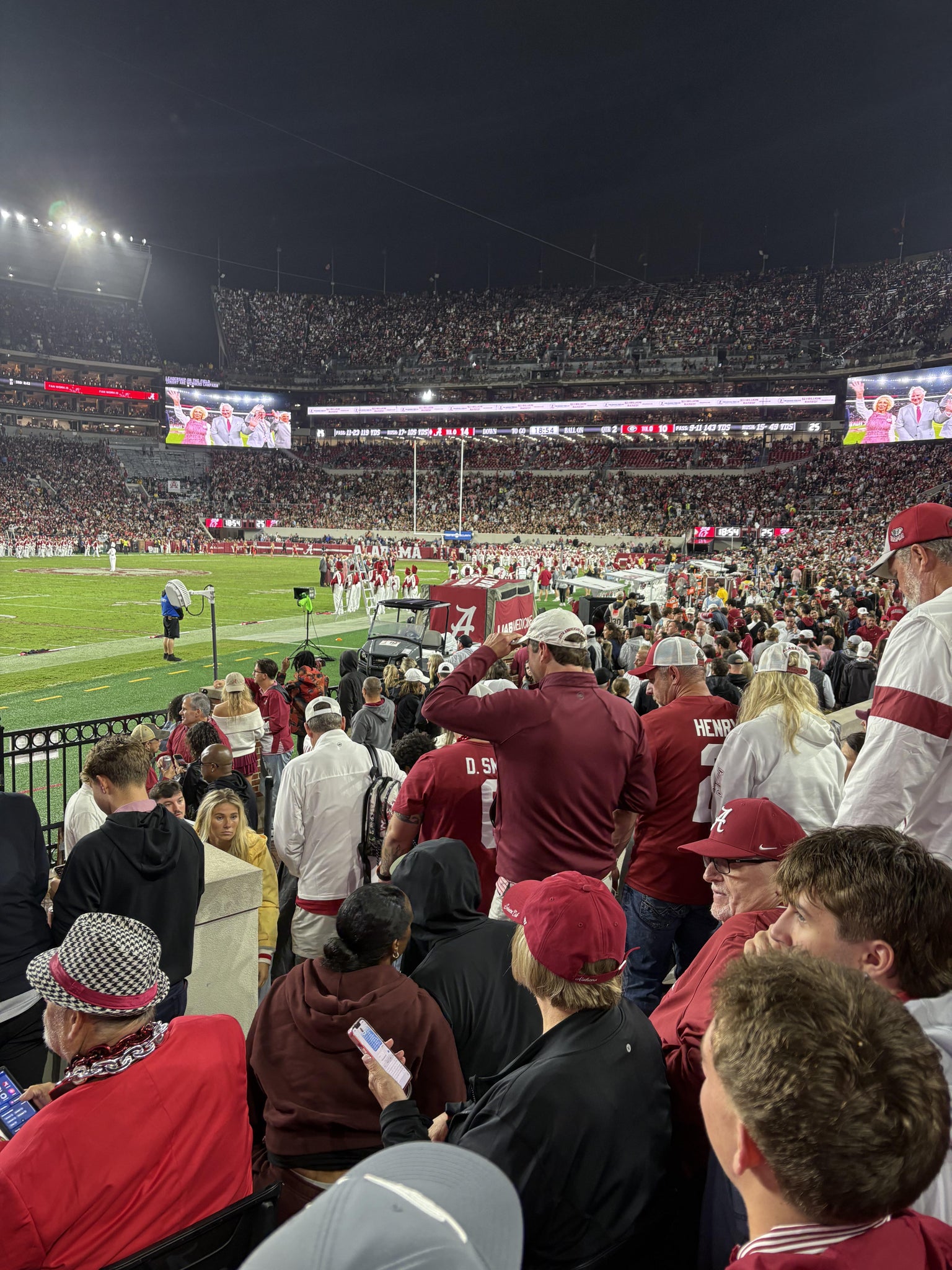 Real Fan View taken from Section 112 at Bryant-Denny Stadium by Alfred M