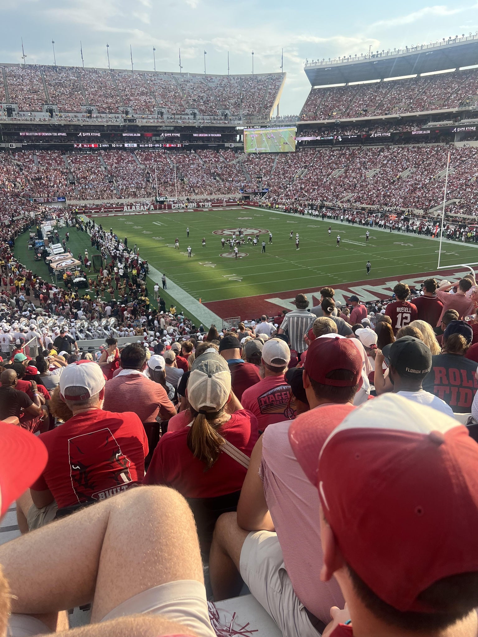 Real Fan View taken from Section 120 at Bryant-Denny Stadium by Greg P
