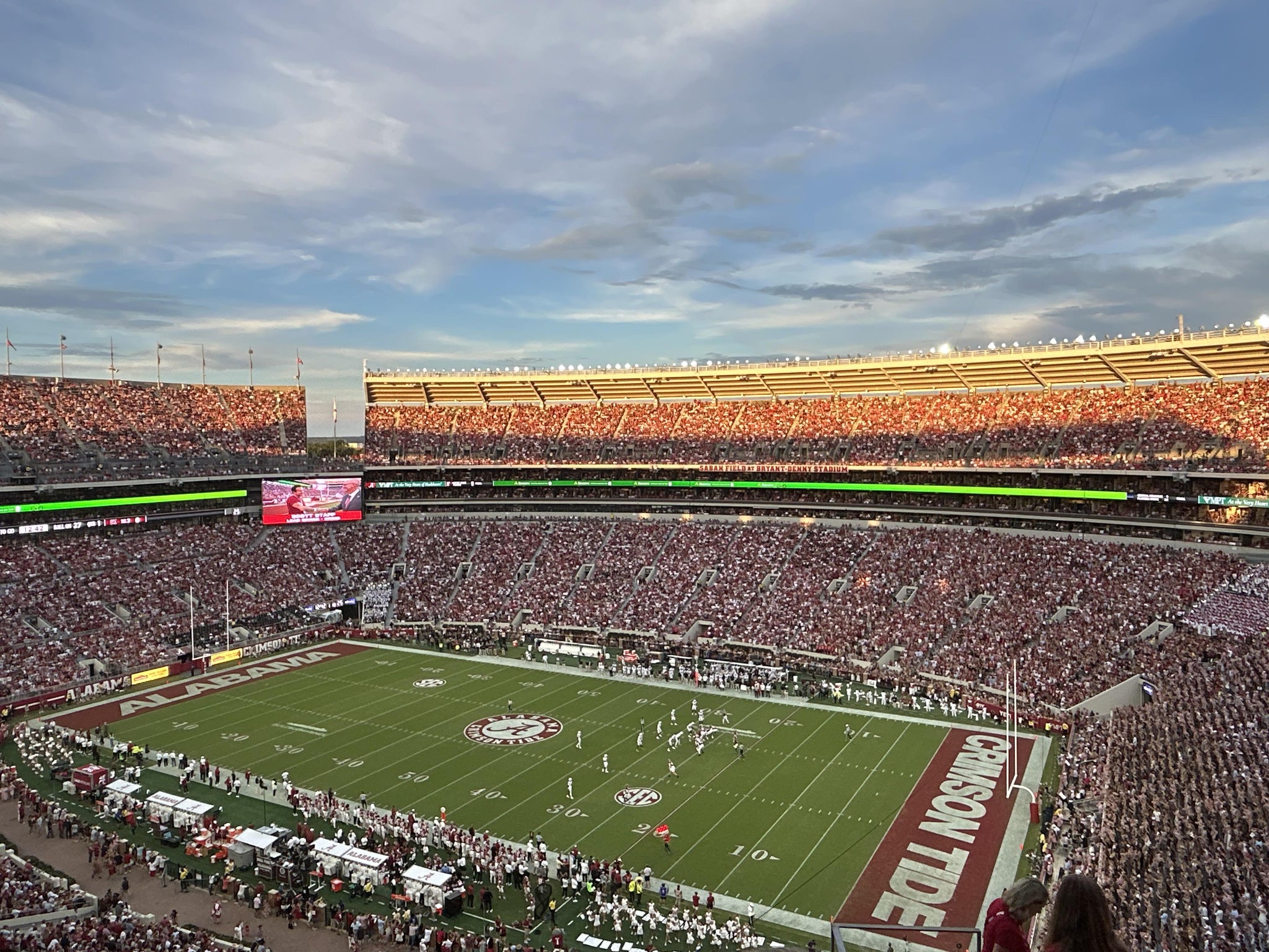 Real Fan View taken from Section 804 at Bryant-Denny Stadium by Amy S