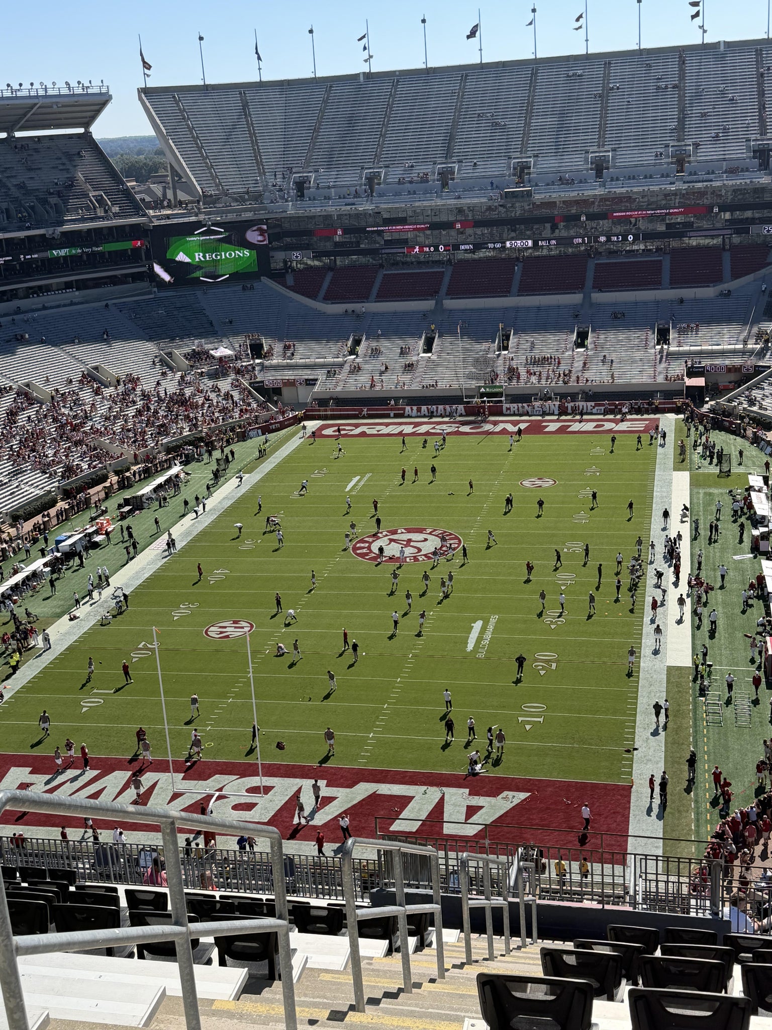 Vue réelle des fans prise de la Section 821 au site Bryant-Denny Stadium par Edgar W