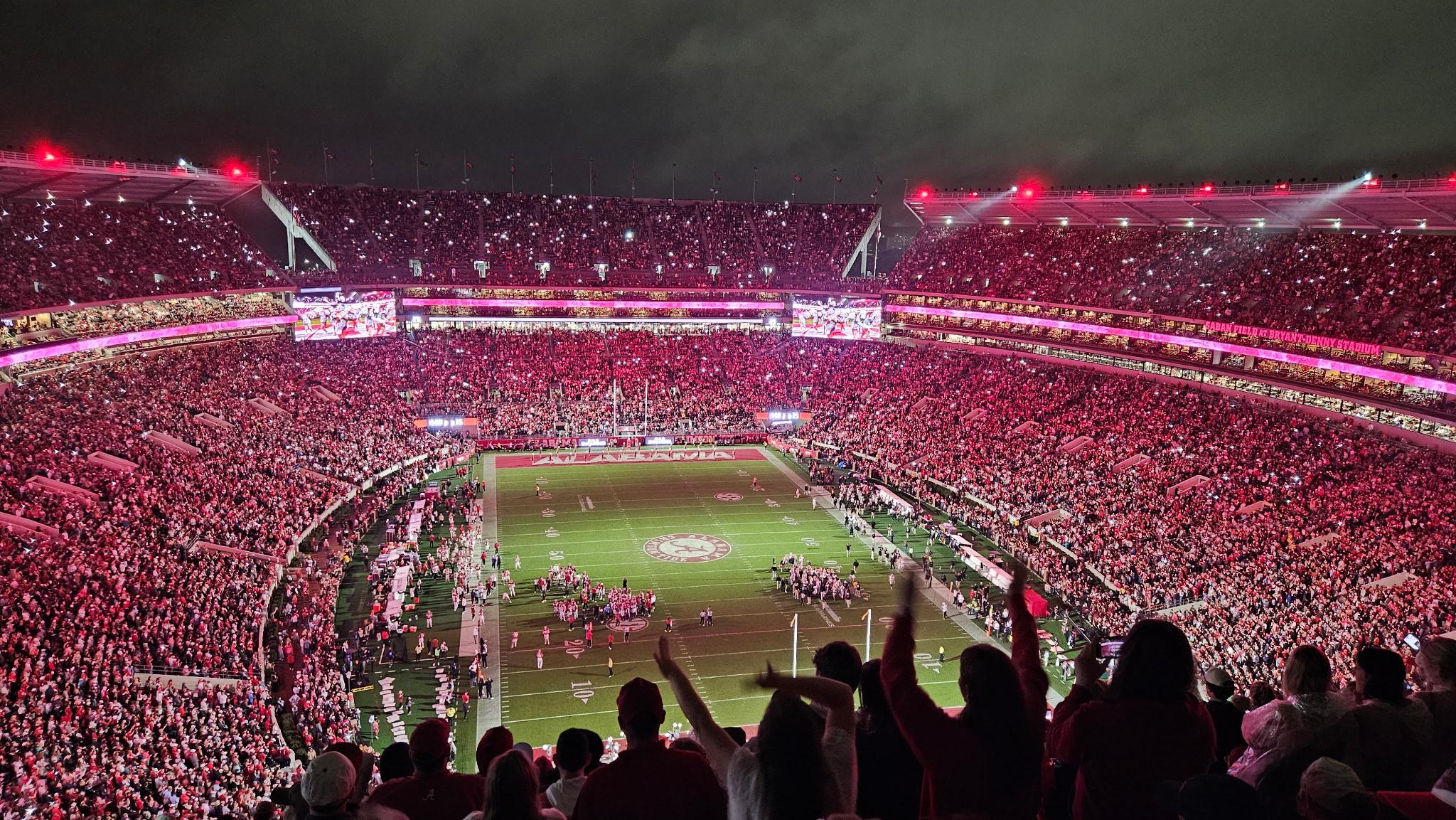 Real Fan View taken from Section 855 at Bryant-Denny Stadium by Kim B