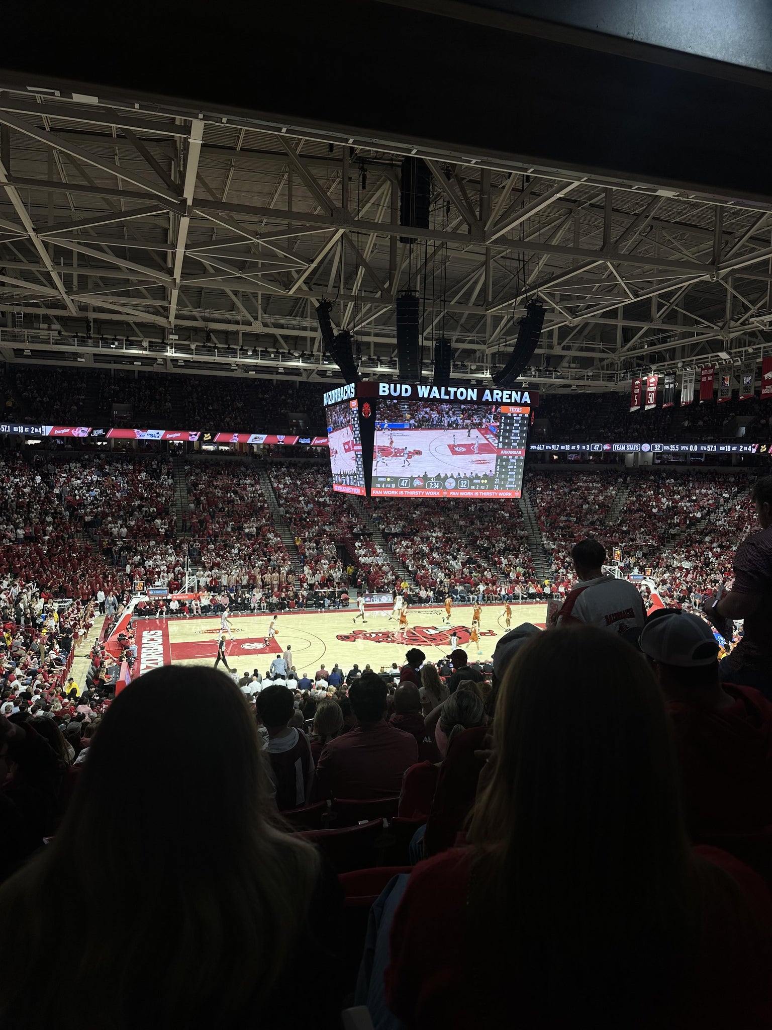 Real Fan View taken from Section 120 at Bud Walton Arena by Perla G