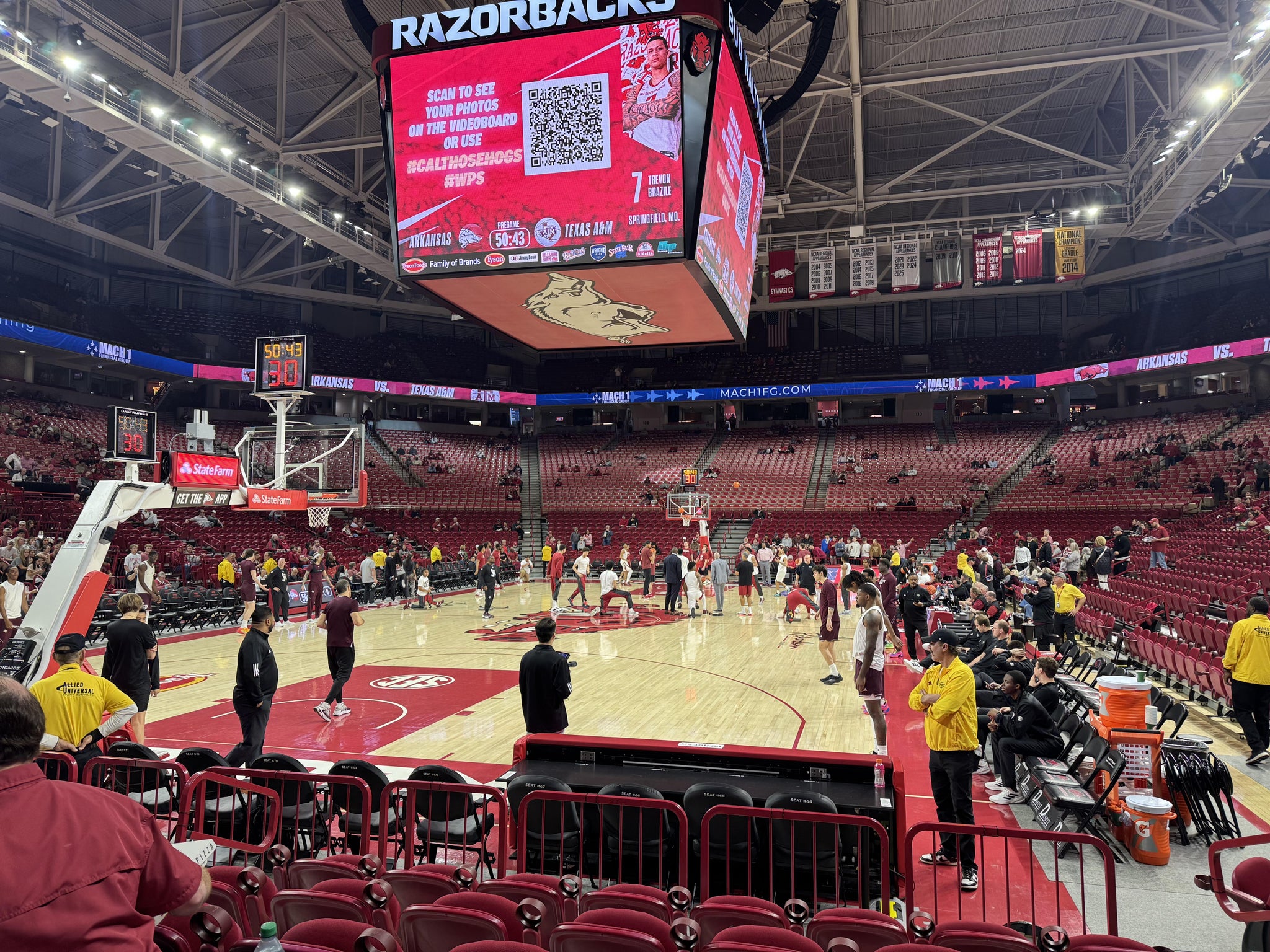 Real Fan View taken from Section 125 at Bud Walton Arena by Brittany K