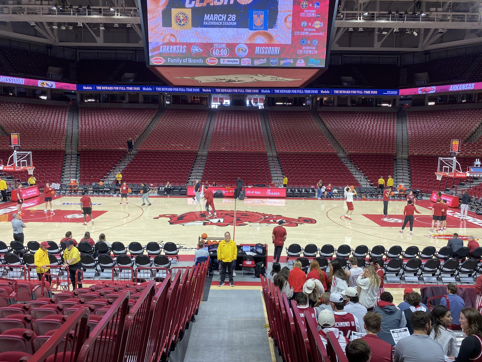 Real Fan View taken from Section 136 at Bud Walton Arena by Cheryl C