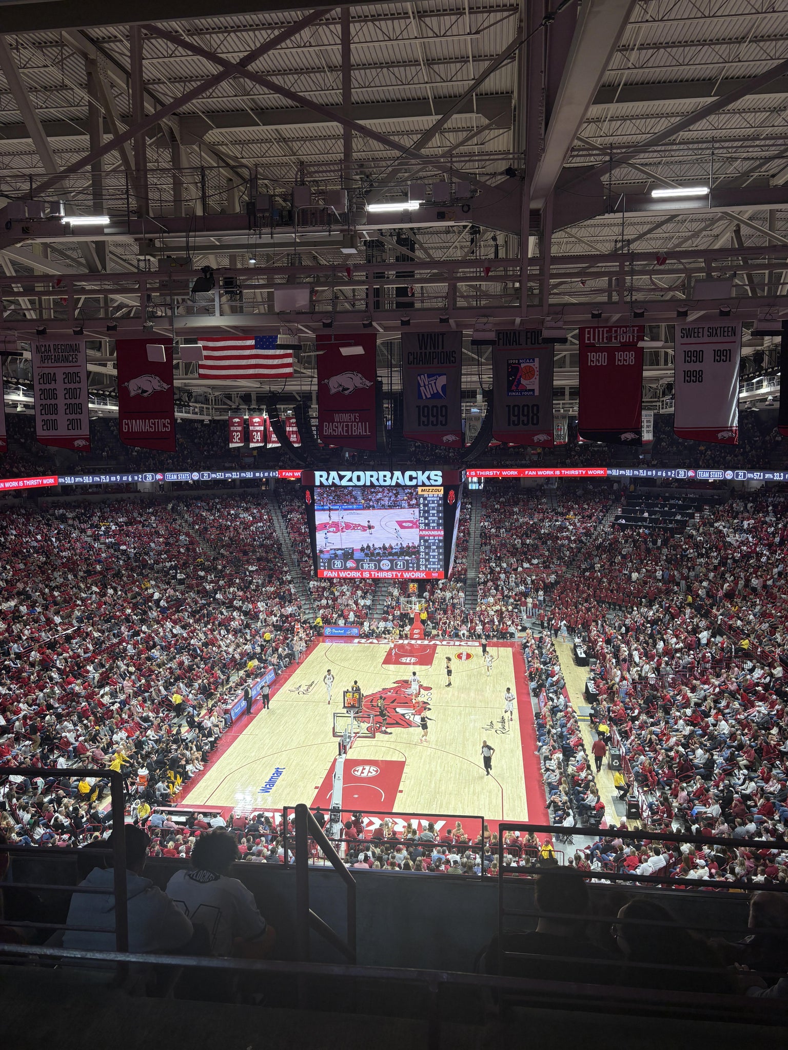 Real Fan View taken from Section 208 at Bud Walton Arena by Laura T