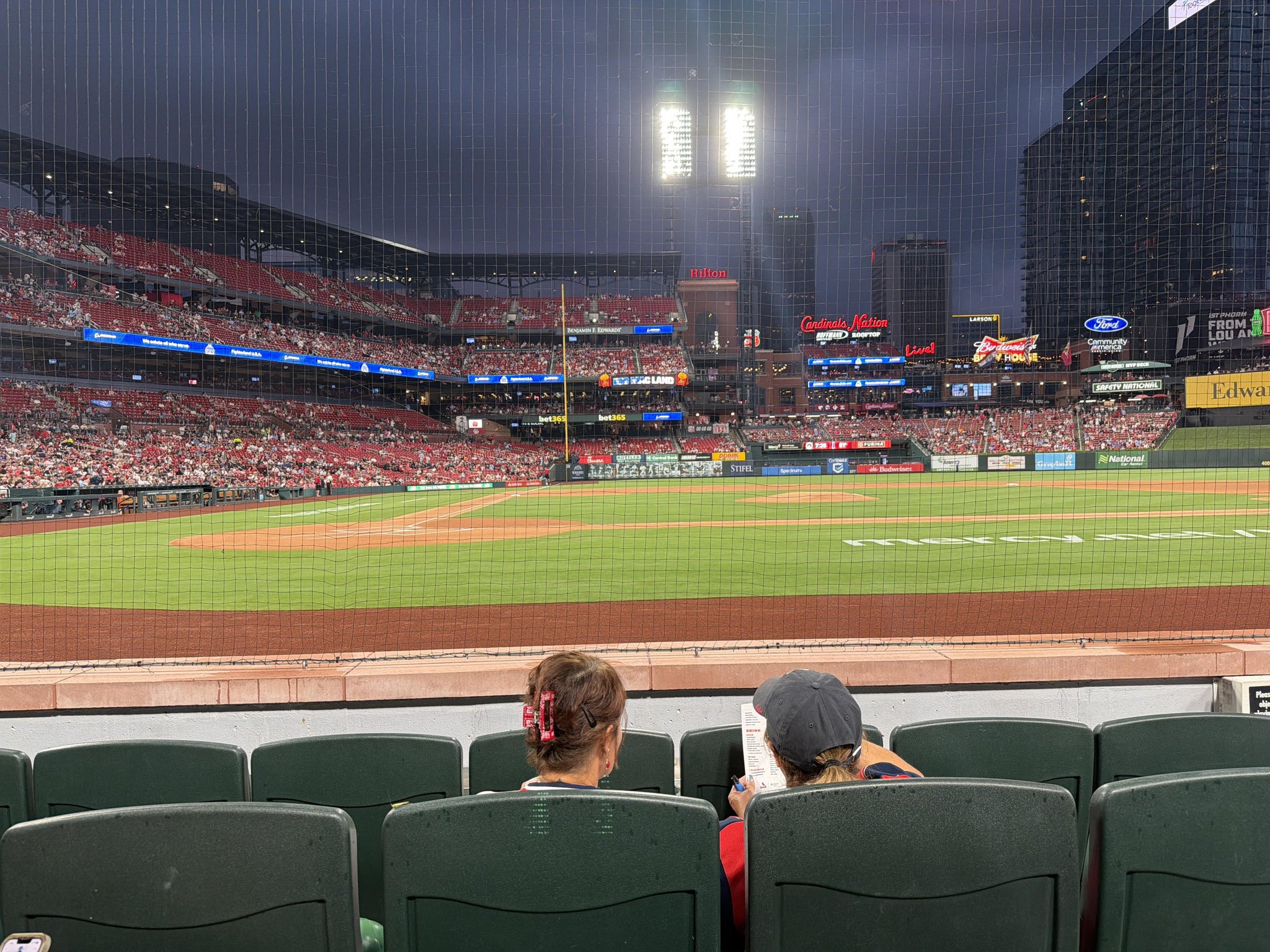 Real Fan View taken from Cardinals Club 2 at Busch Stadium by Sarah L