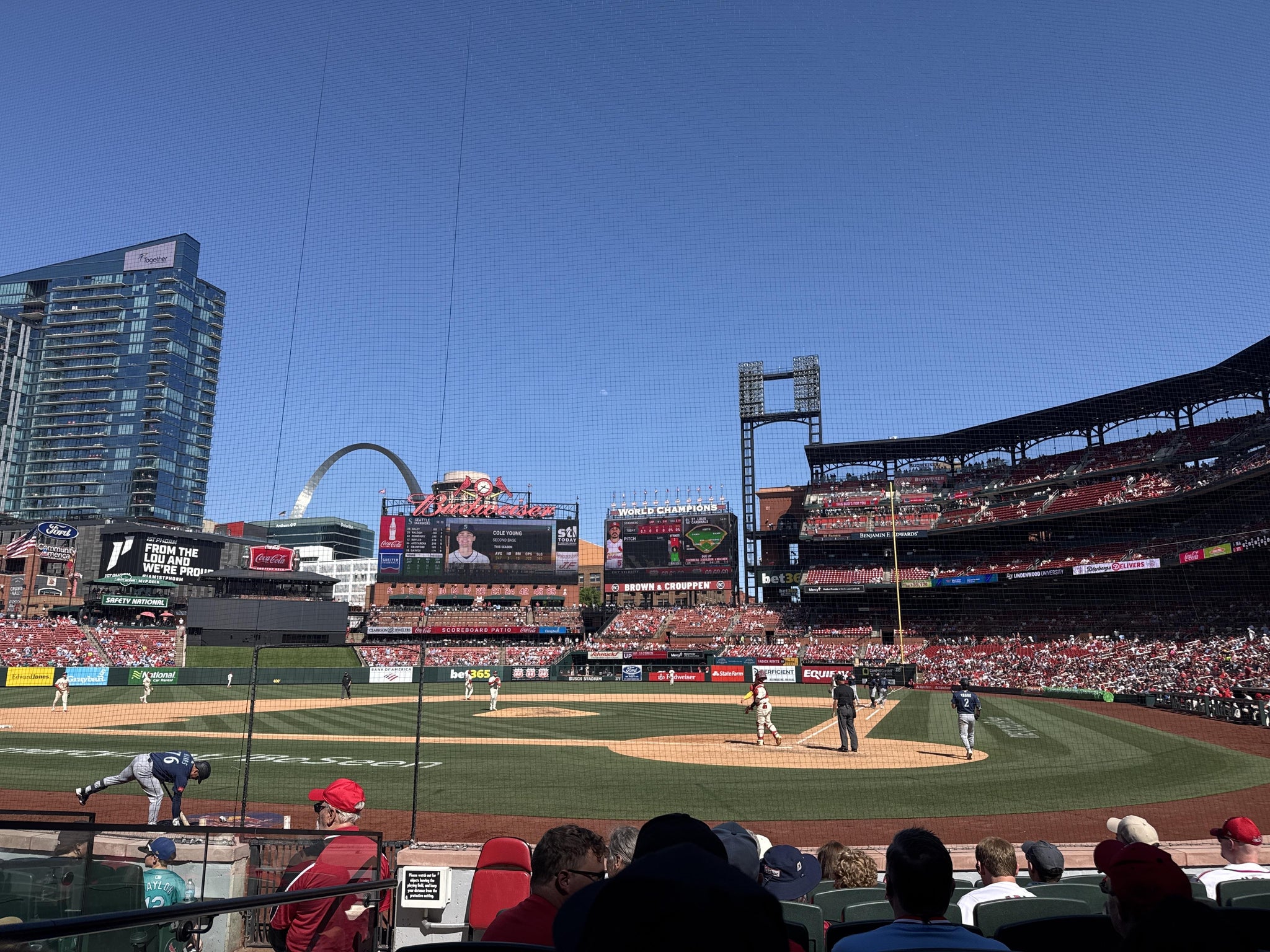 Real Fan View taken from Cardinals Club 6 at Busch Stadium by Tea T
