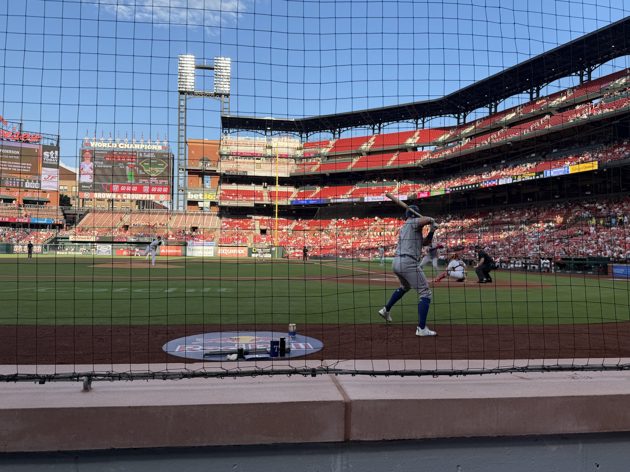 Real Fan View taken from Cardinals Club 7 at Busch Stadium by Peter D