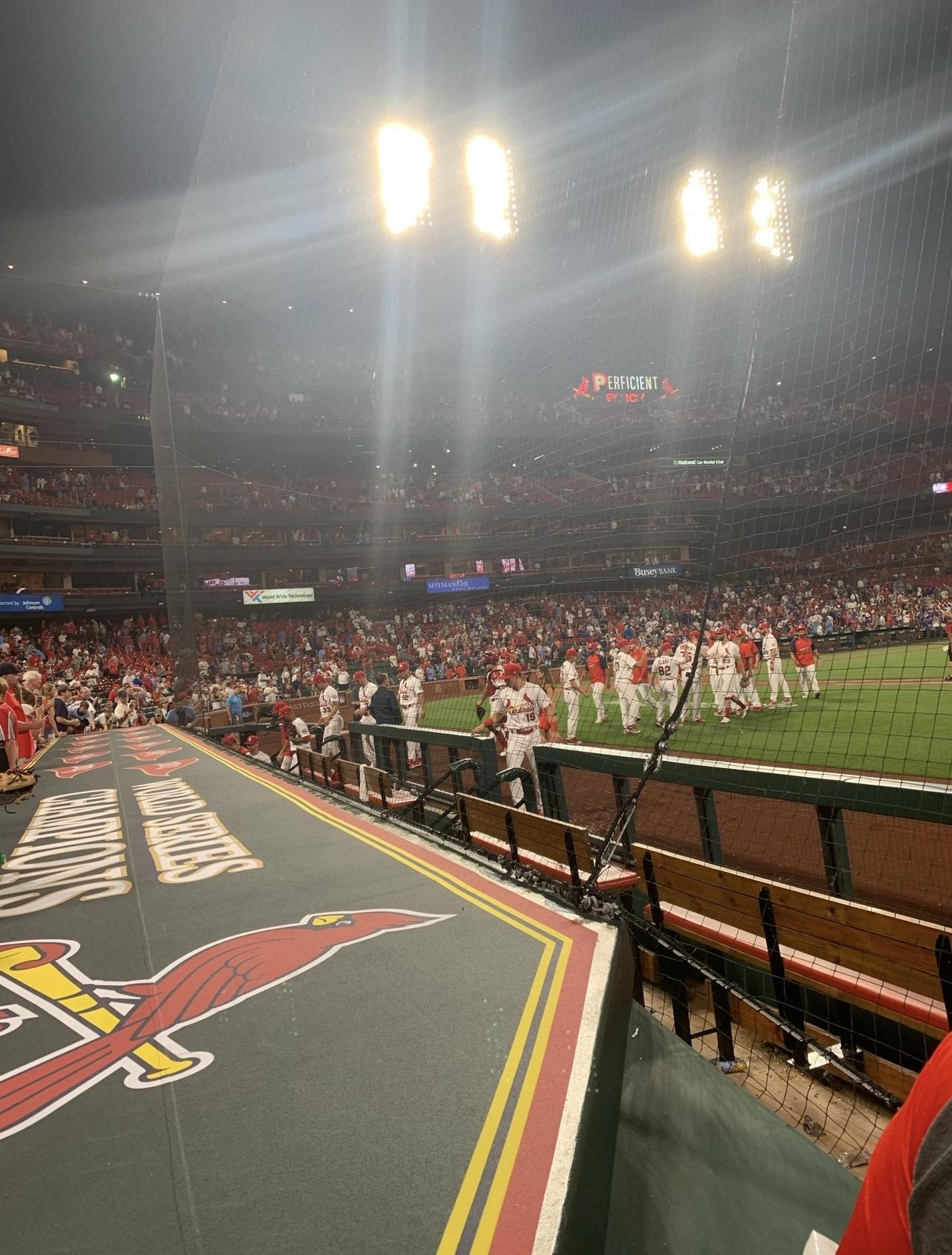Real Fan View taken from Diamond Box 142 at Busch Stadium by Miranda R
