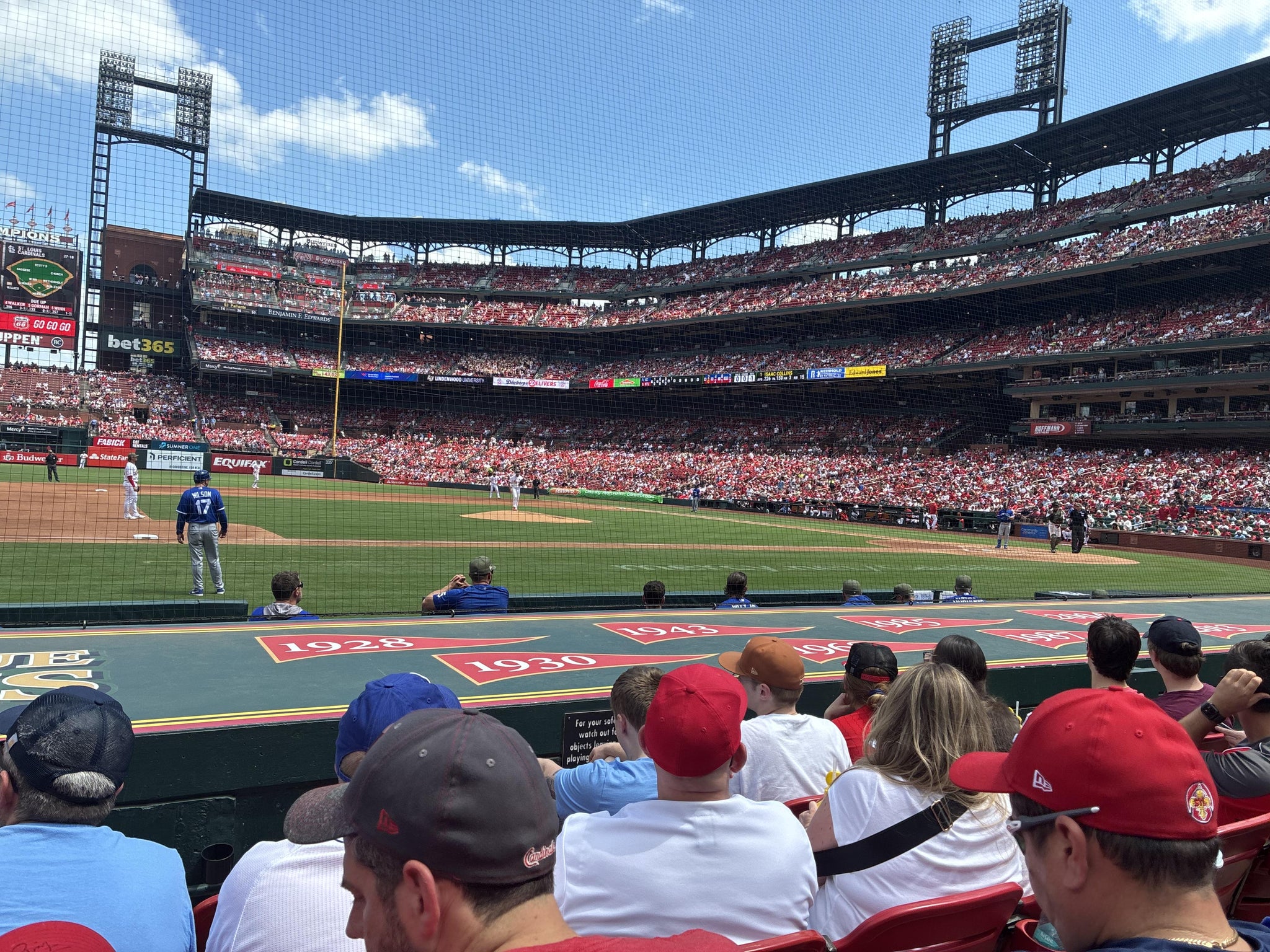 Real Fan View taken from Diamond Box 157 at Busch Stadium by Walter S