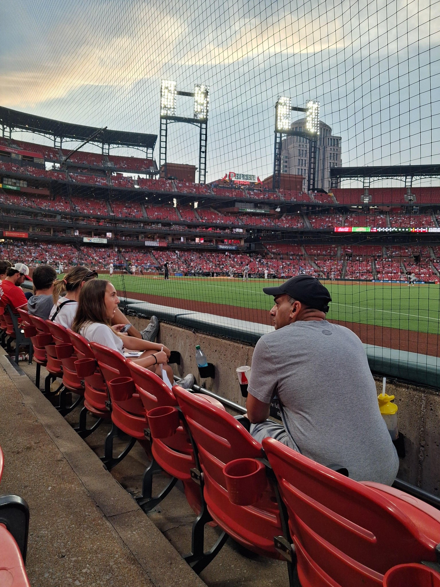 Real Fan View taken from Dugout Box 135 at Busch Stadium by Chris M