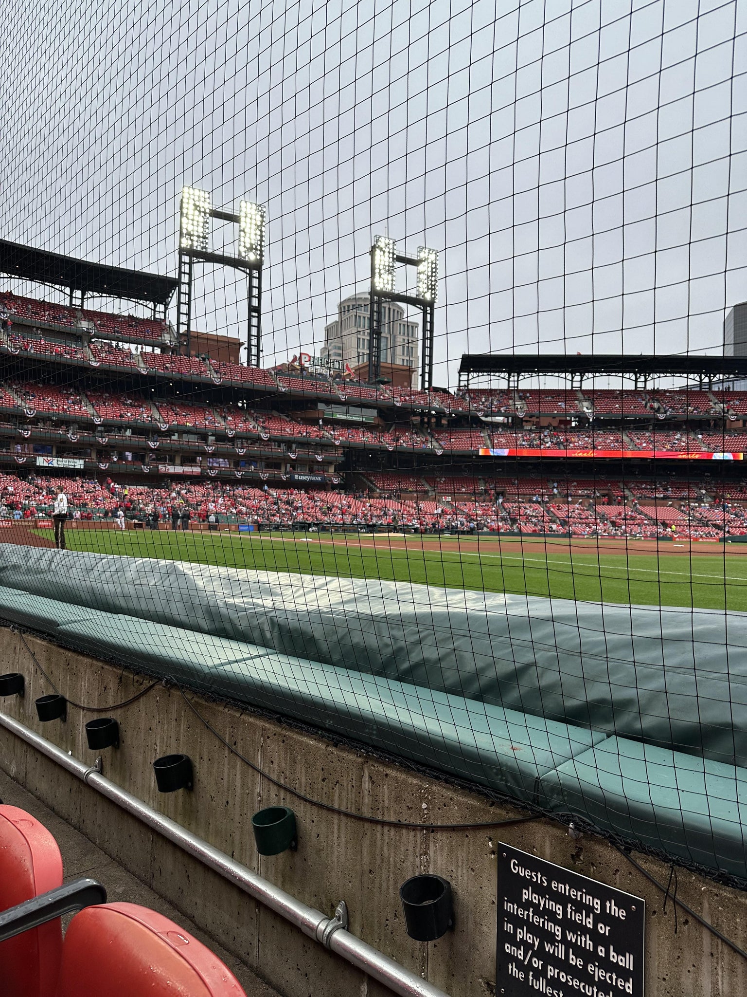 Real Fan View taken from Dugout Box 138 at Busch Stadium by Scott K