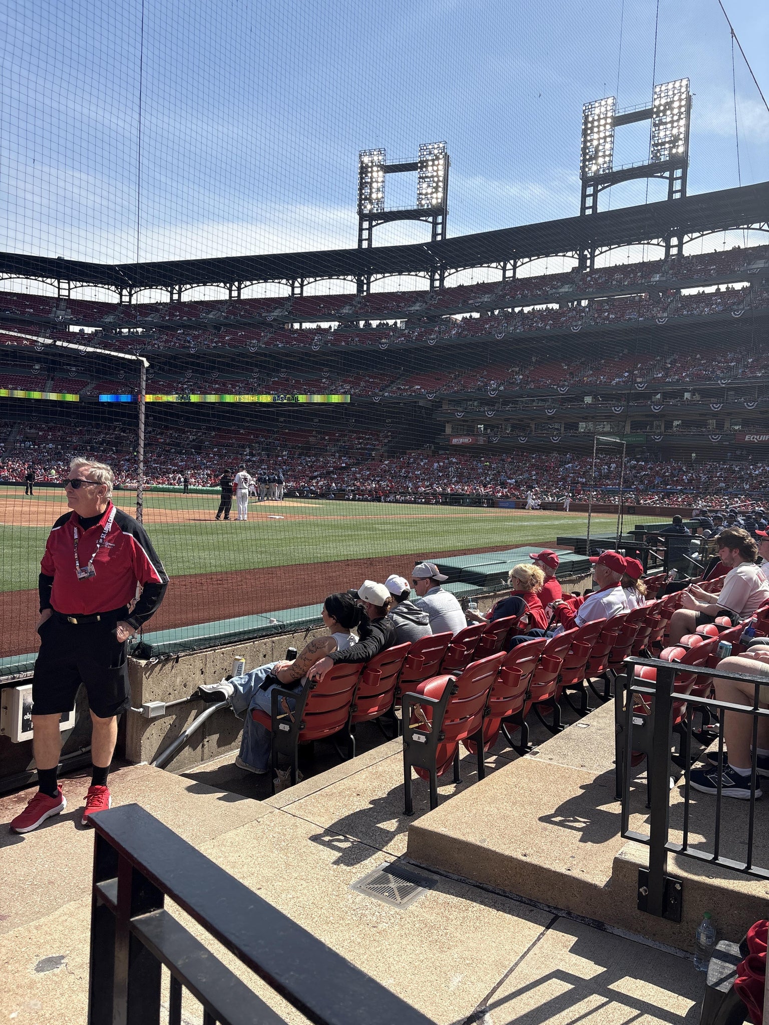 Real Fan View taken from Dugout Box 161 at Busch Stadium by Darren F
