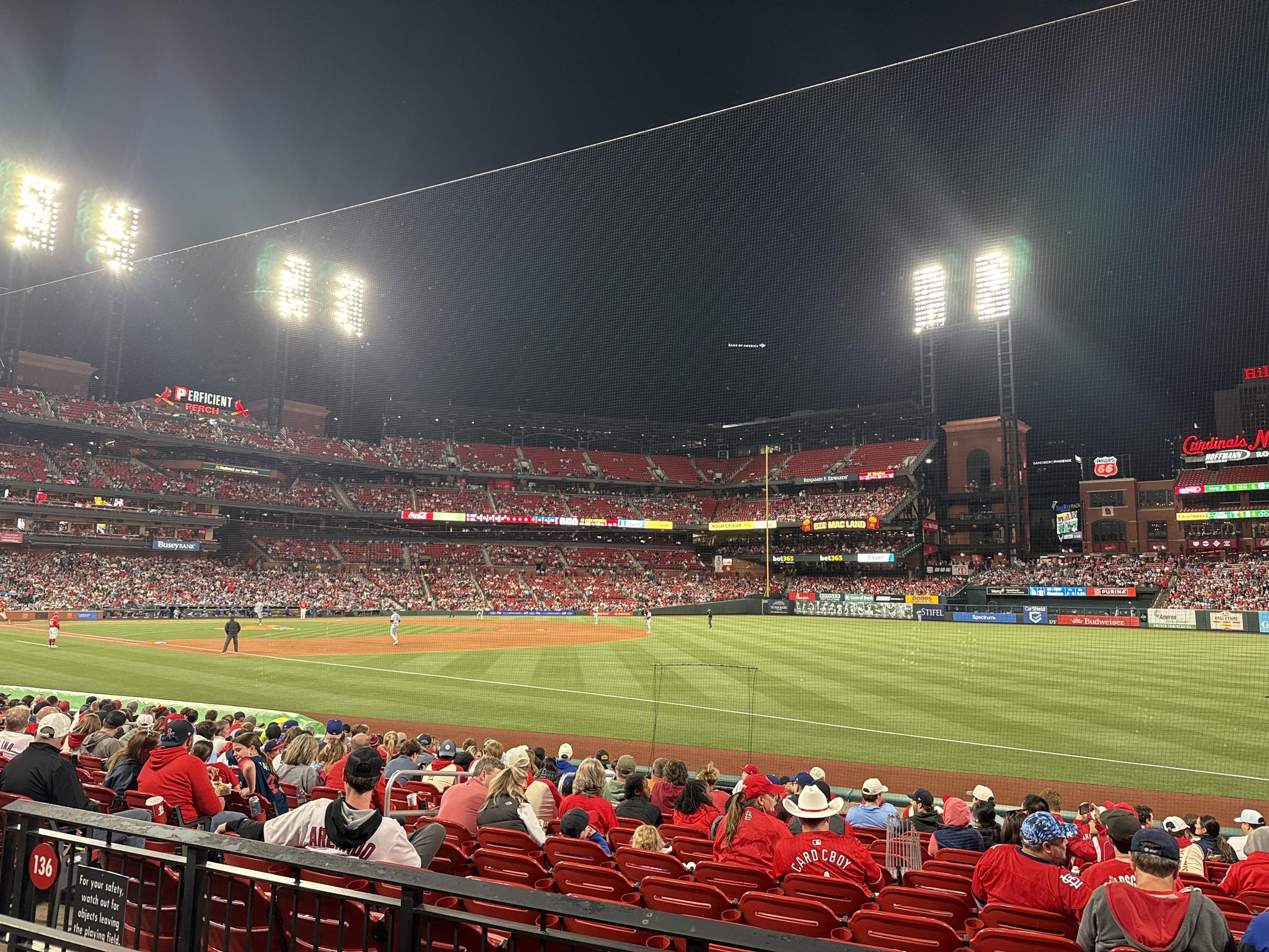 Real Fan View taken from First Base Field Box 136 at Busch Stadium by Eric T