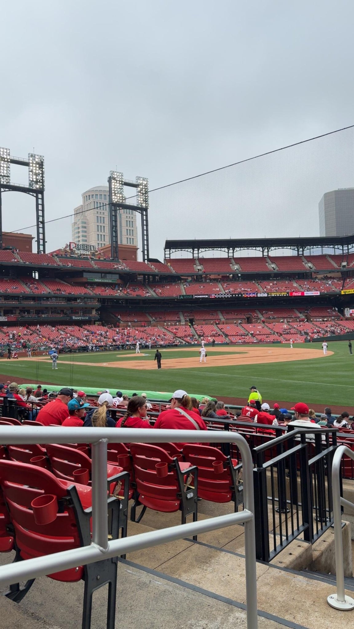 Real Fan View taken from First Base Field Box 136 at Busch Stadium by Lauren B