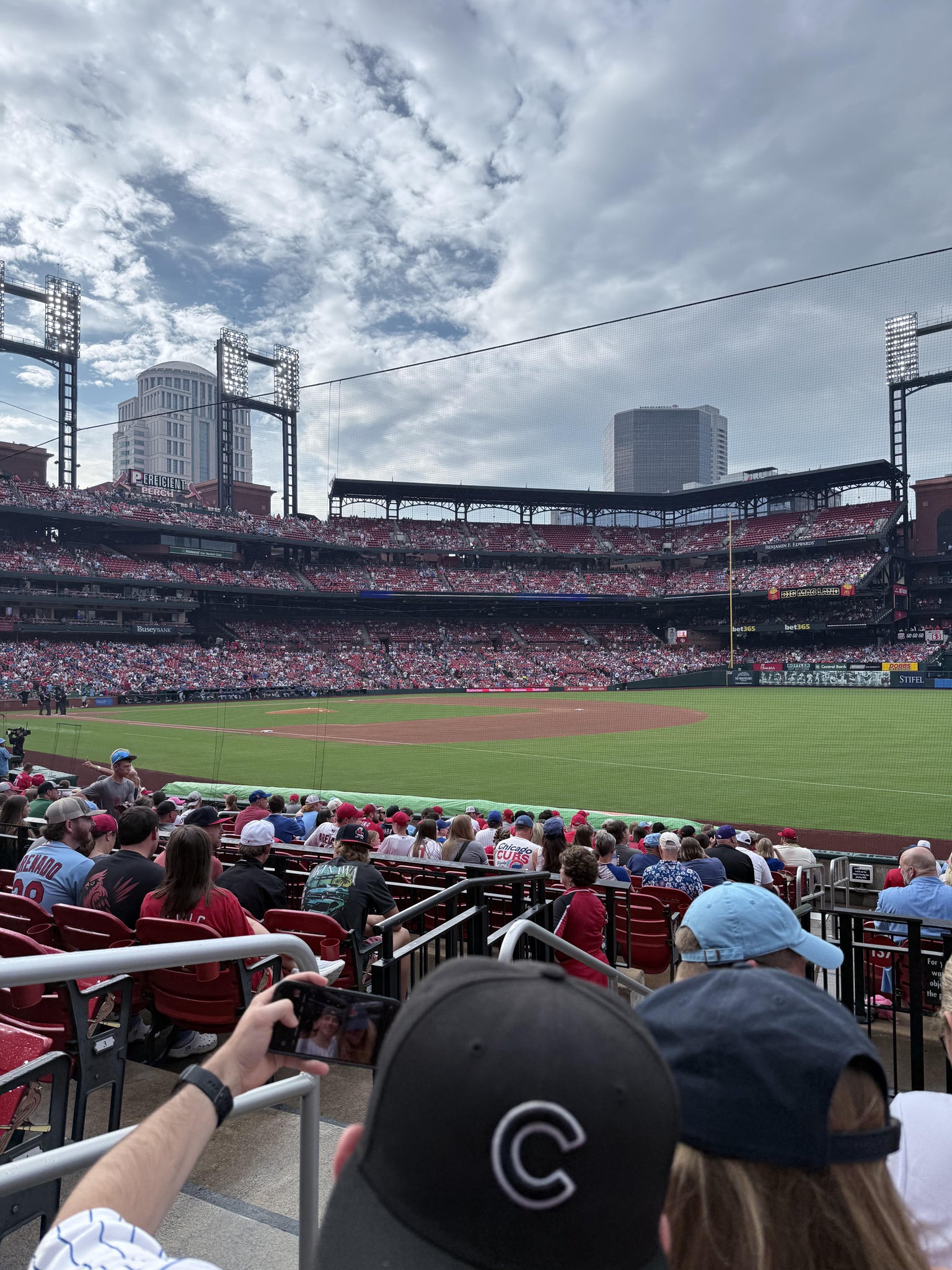 Real Fan View taken from First Base Field Box 137 at Busch Stadium by Veronica C