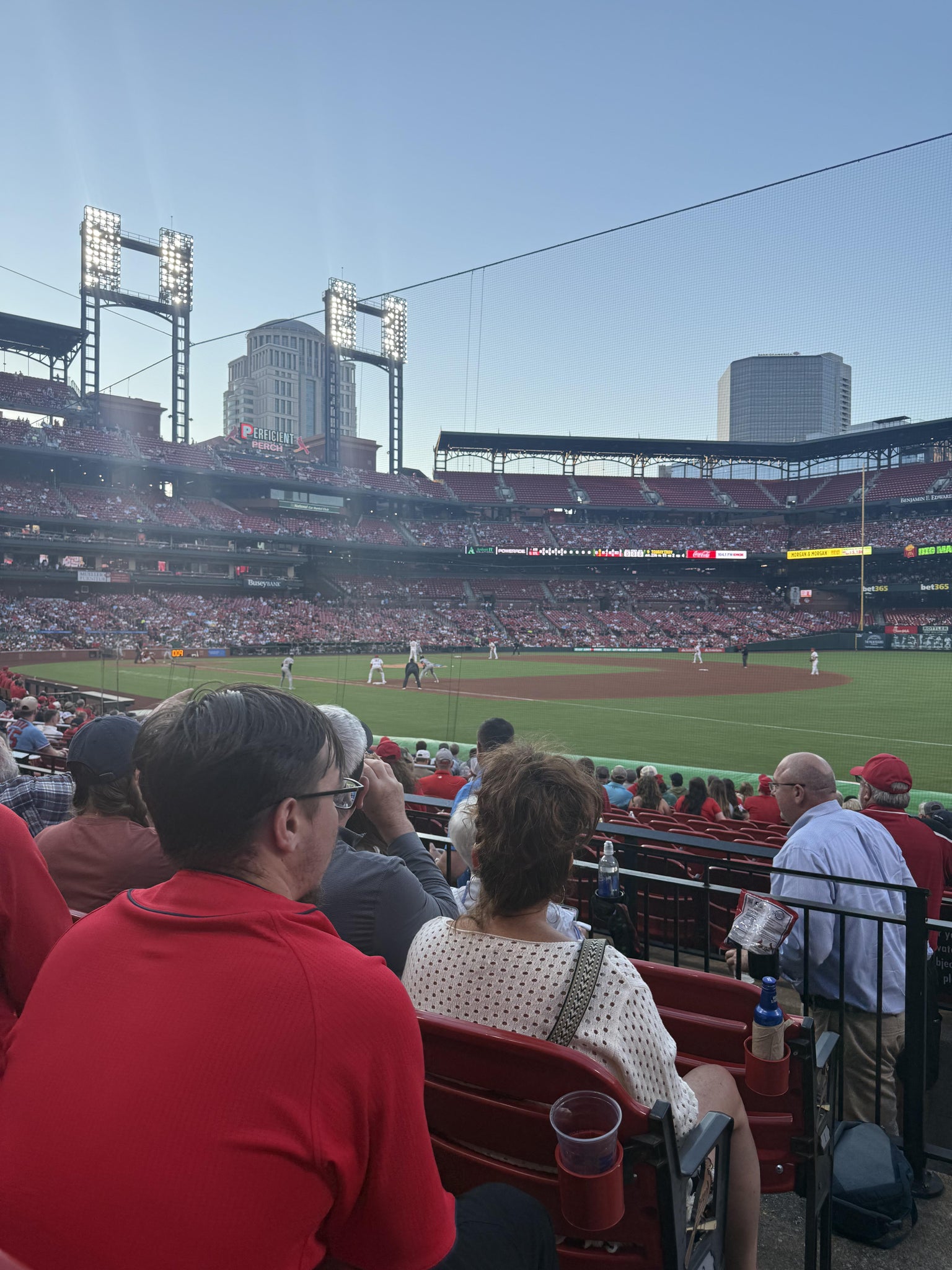 Real Fan View taken from First Base Field Box 138 at Busch Stadium by Terry F