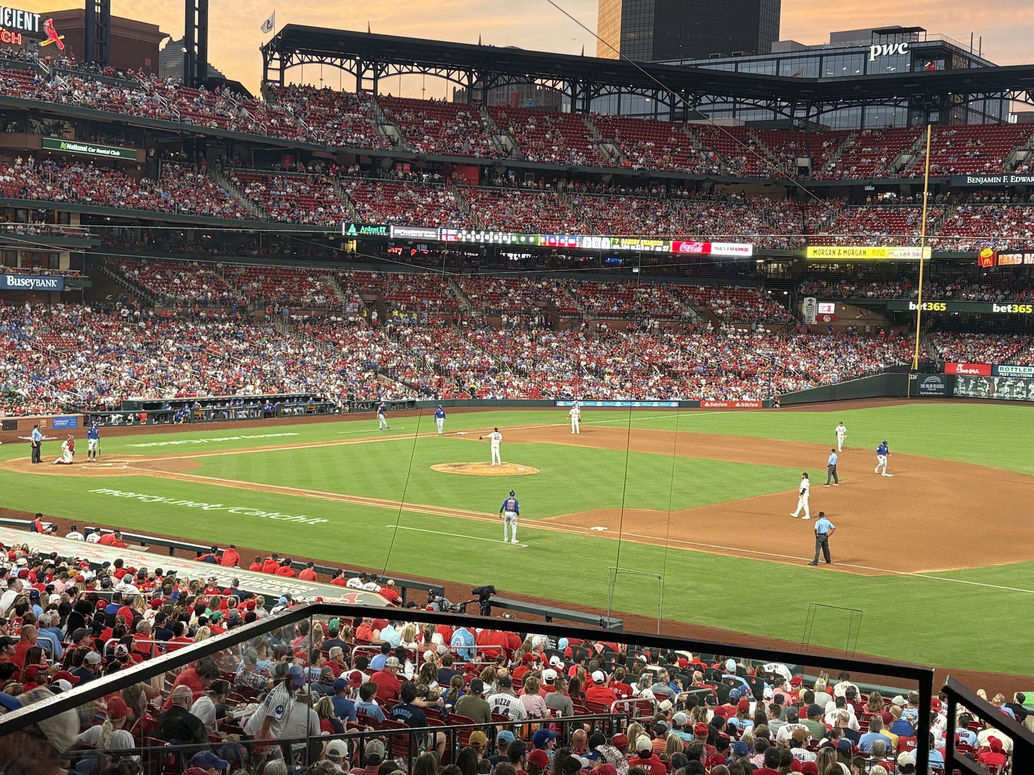 Real Fan View taken from First Base Field Box 139 at Busch Stadium by Julie R