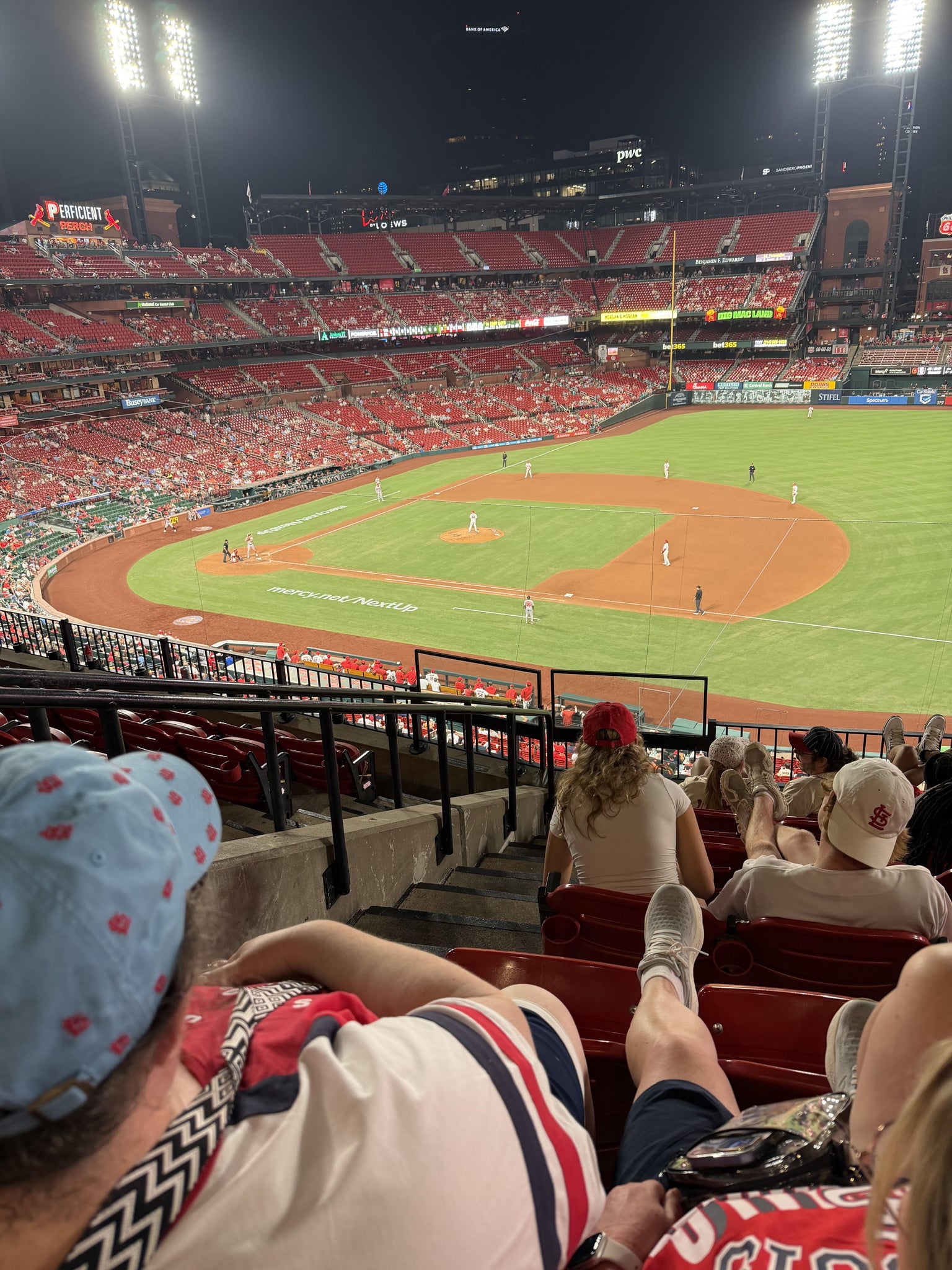 Real Fan View taken from First Base Loge 240 at Busch Stadium by Lorraine J