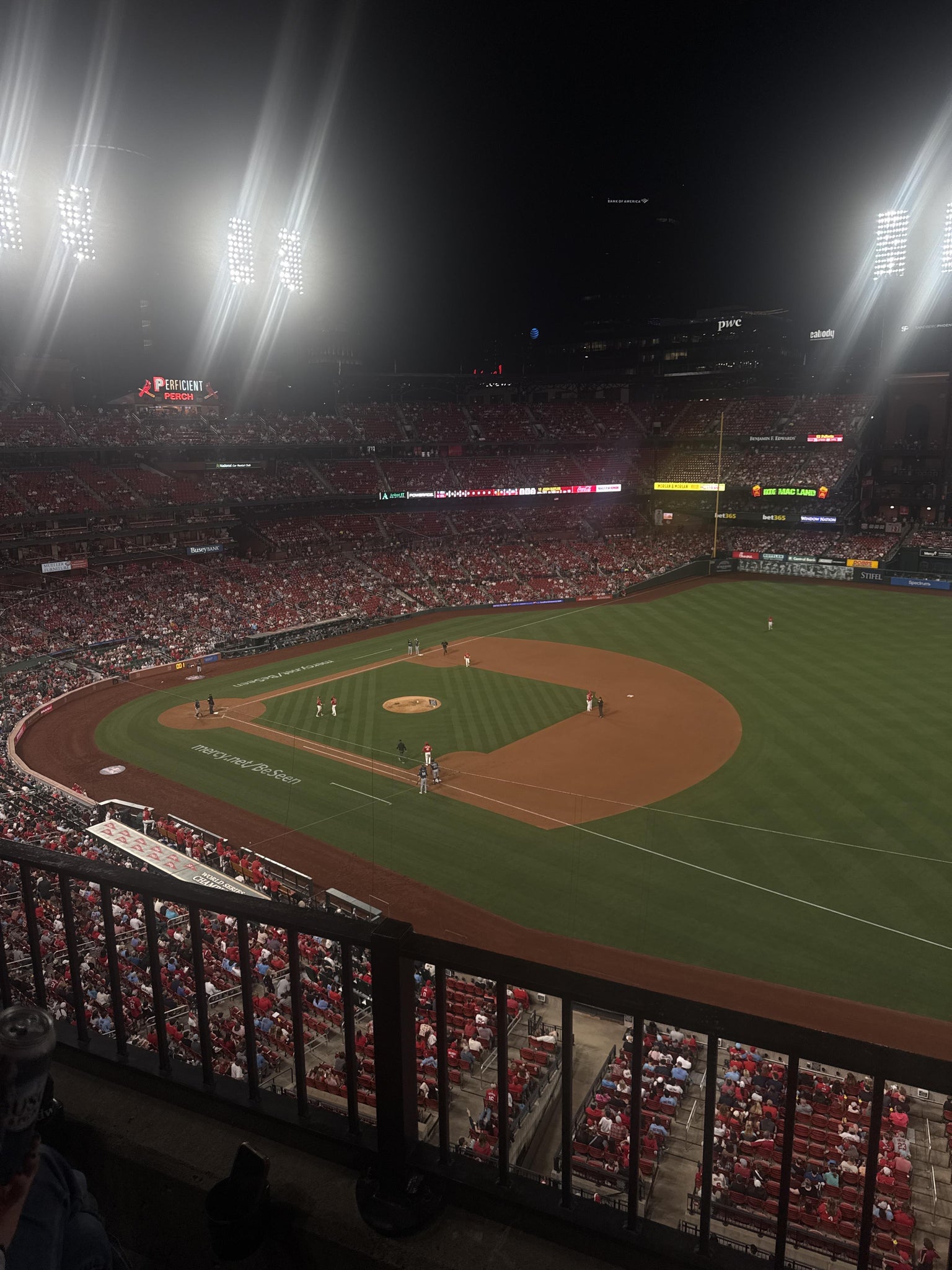 Real Fan View taken from First Base Pavilion 339 at Busch Stadium by Eduardo efrain D