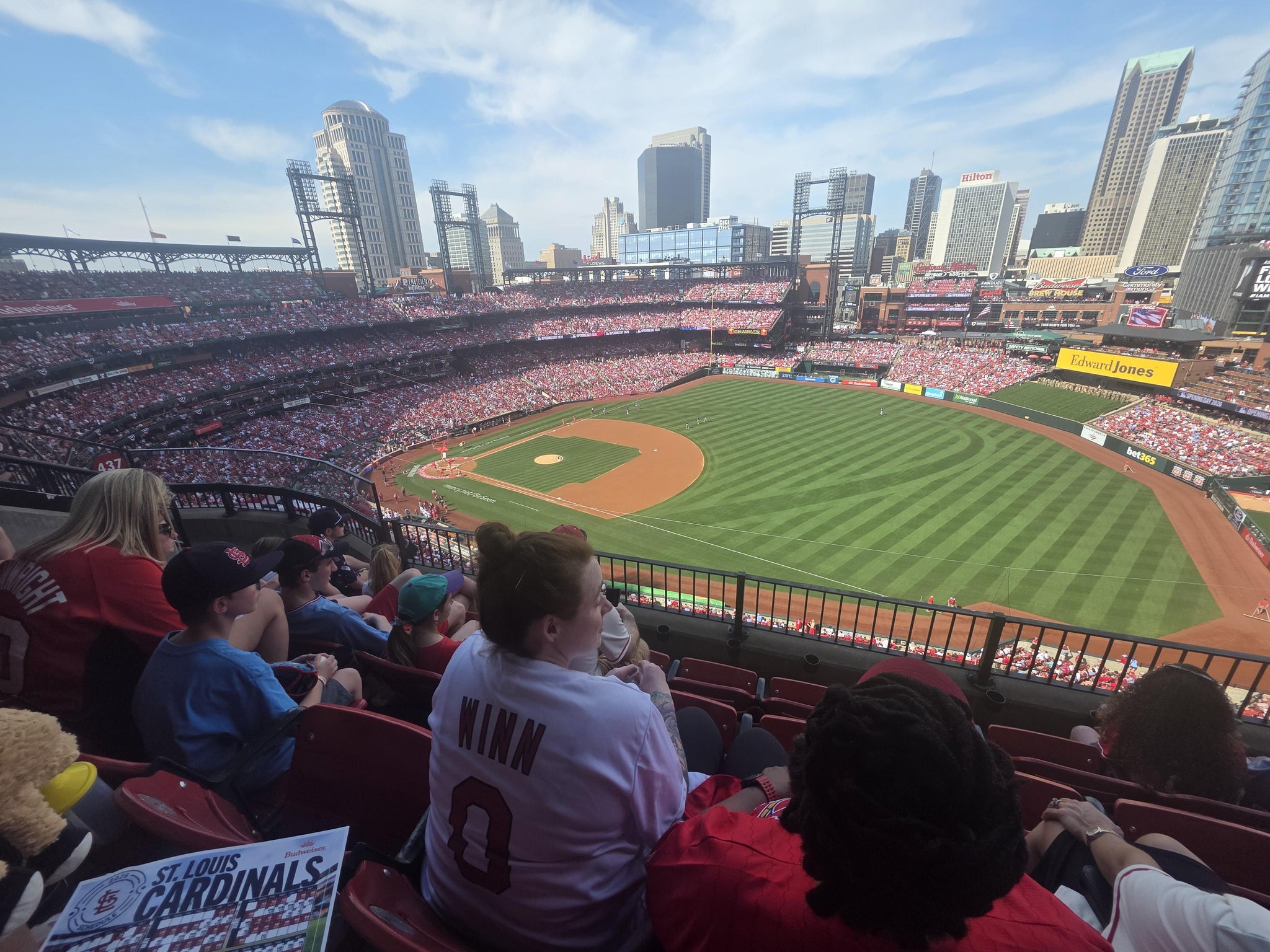 Real Fan View taken from First Base Terrace 437 at Busch Stadium by Sabine H