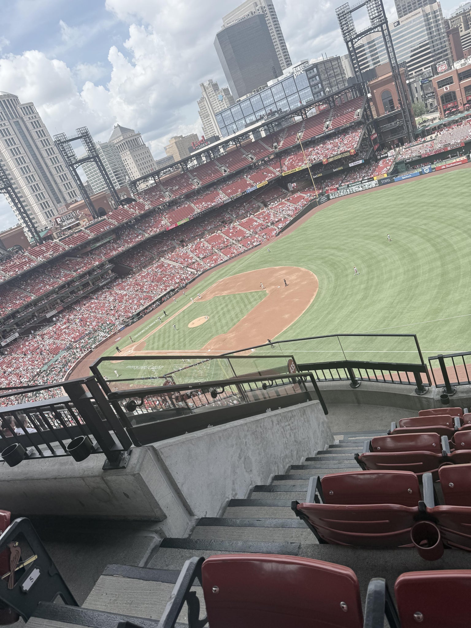 Real Fan View taken from First Base Terrace 437 at Busch Stadium by Landon M