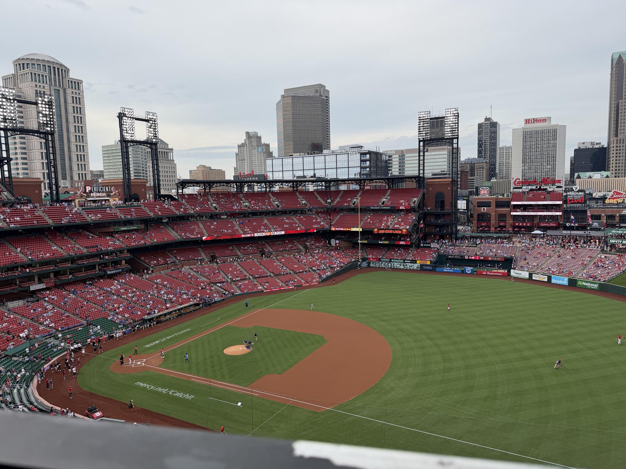 Real Fan View taken from First Base Terrace 439 at Busch Stadium by Randy J